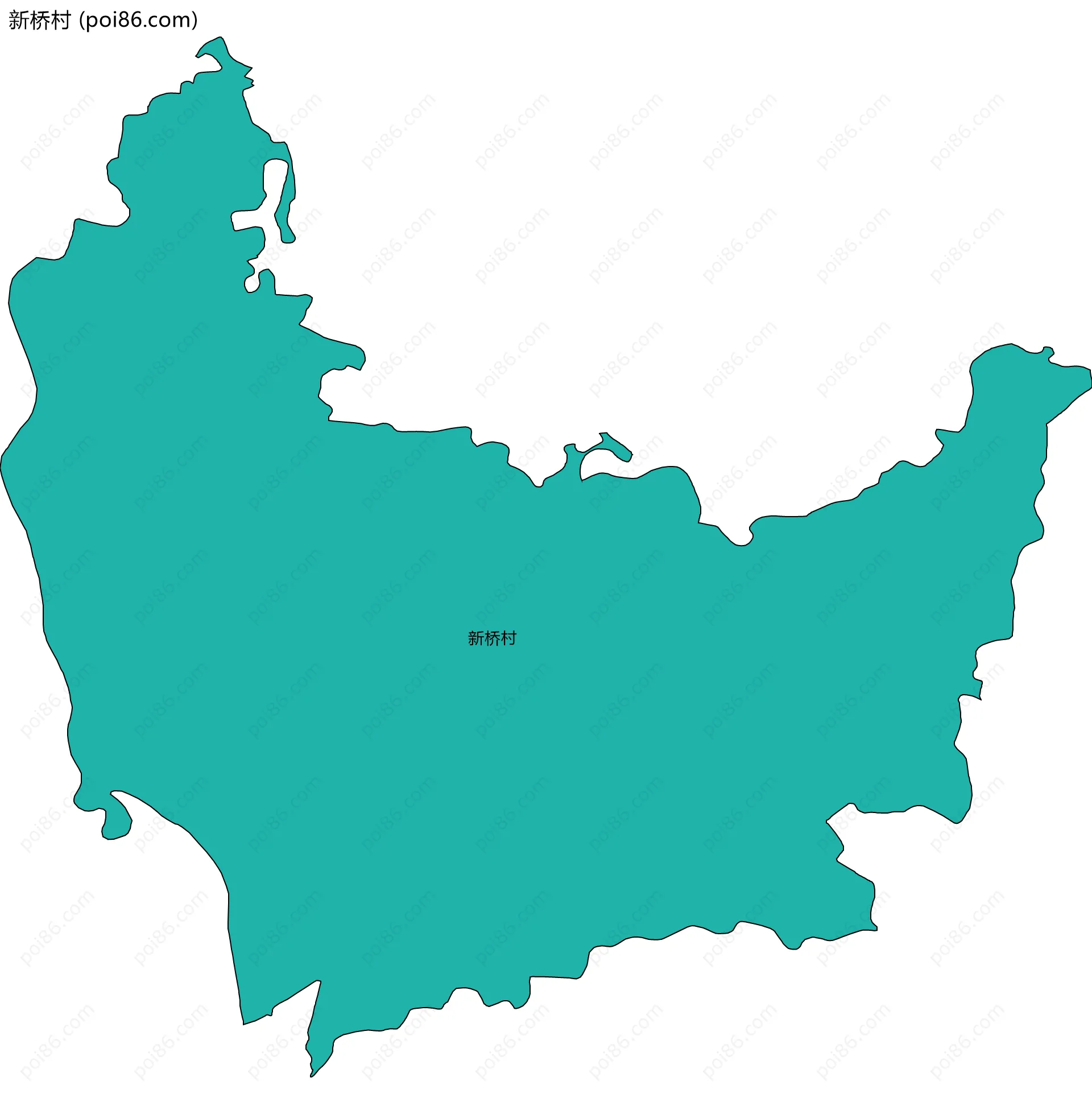 新桥村边界地图