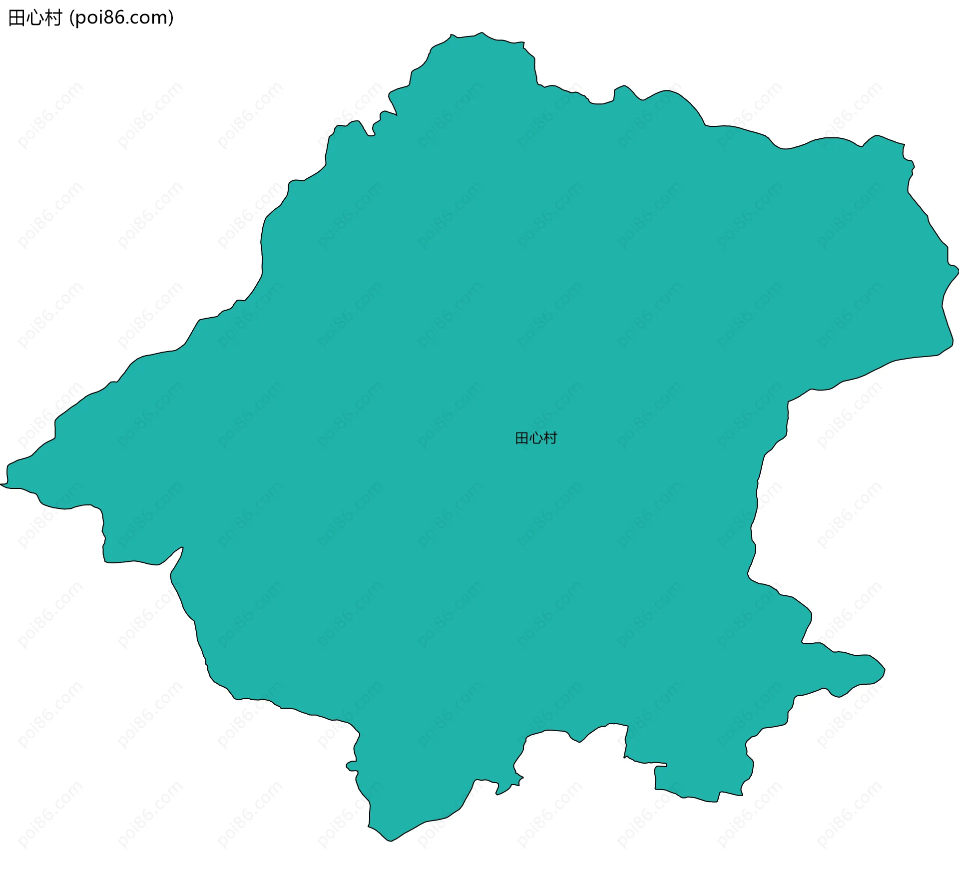 田心村边界地图