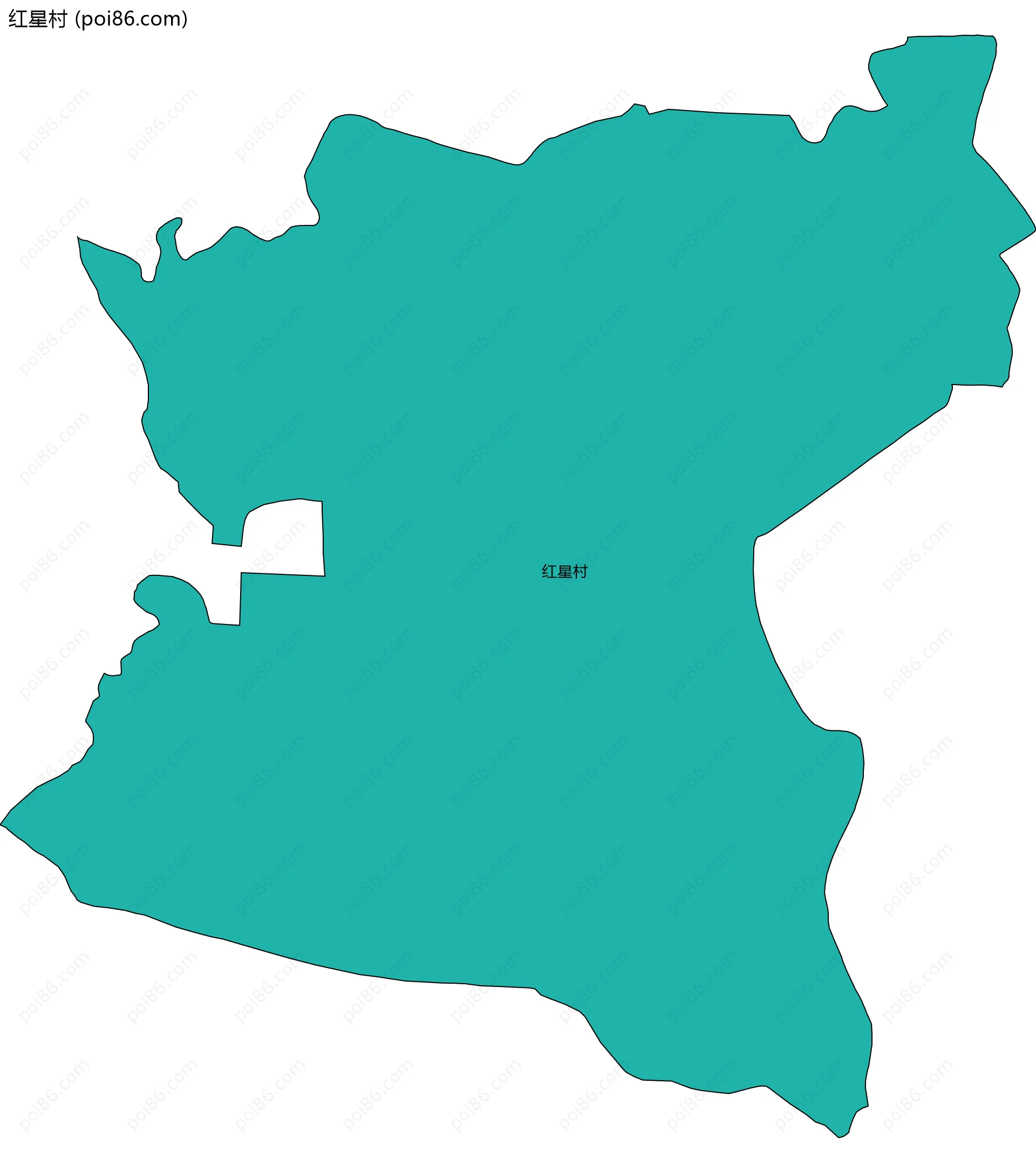红星村边界地图