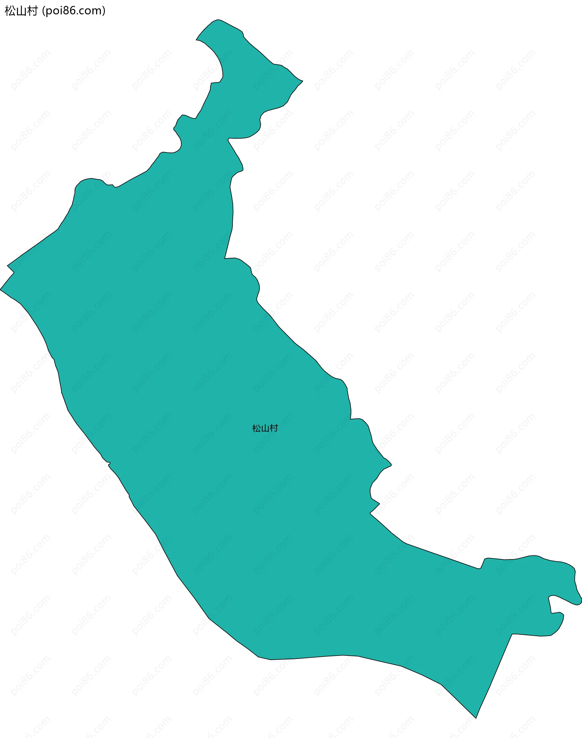 松山村边界地图