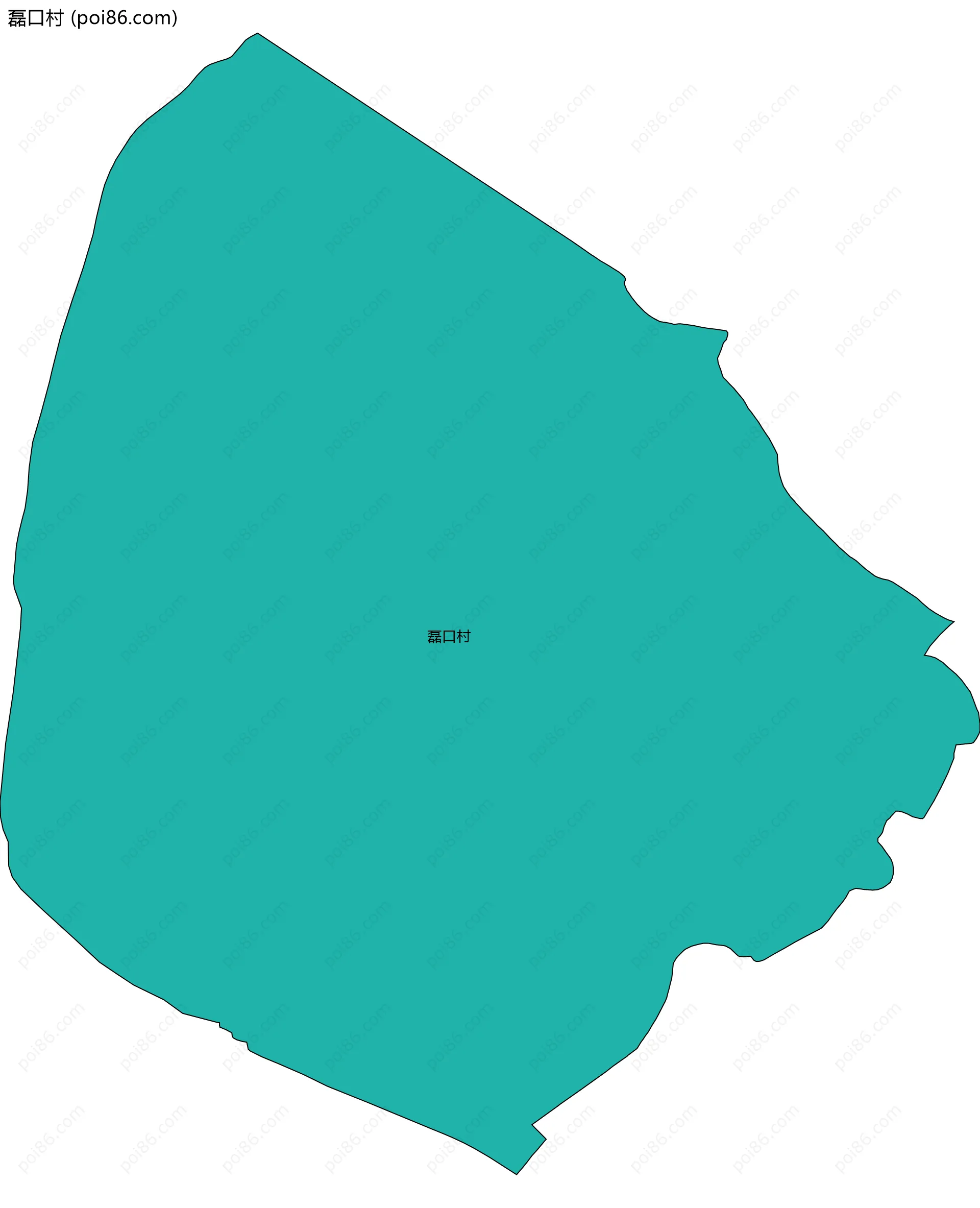 磊口村边界地图