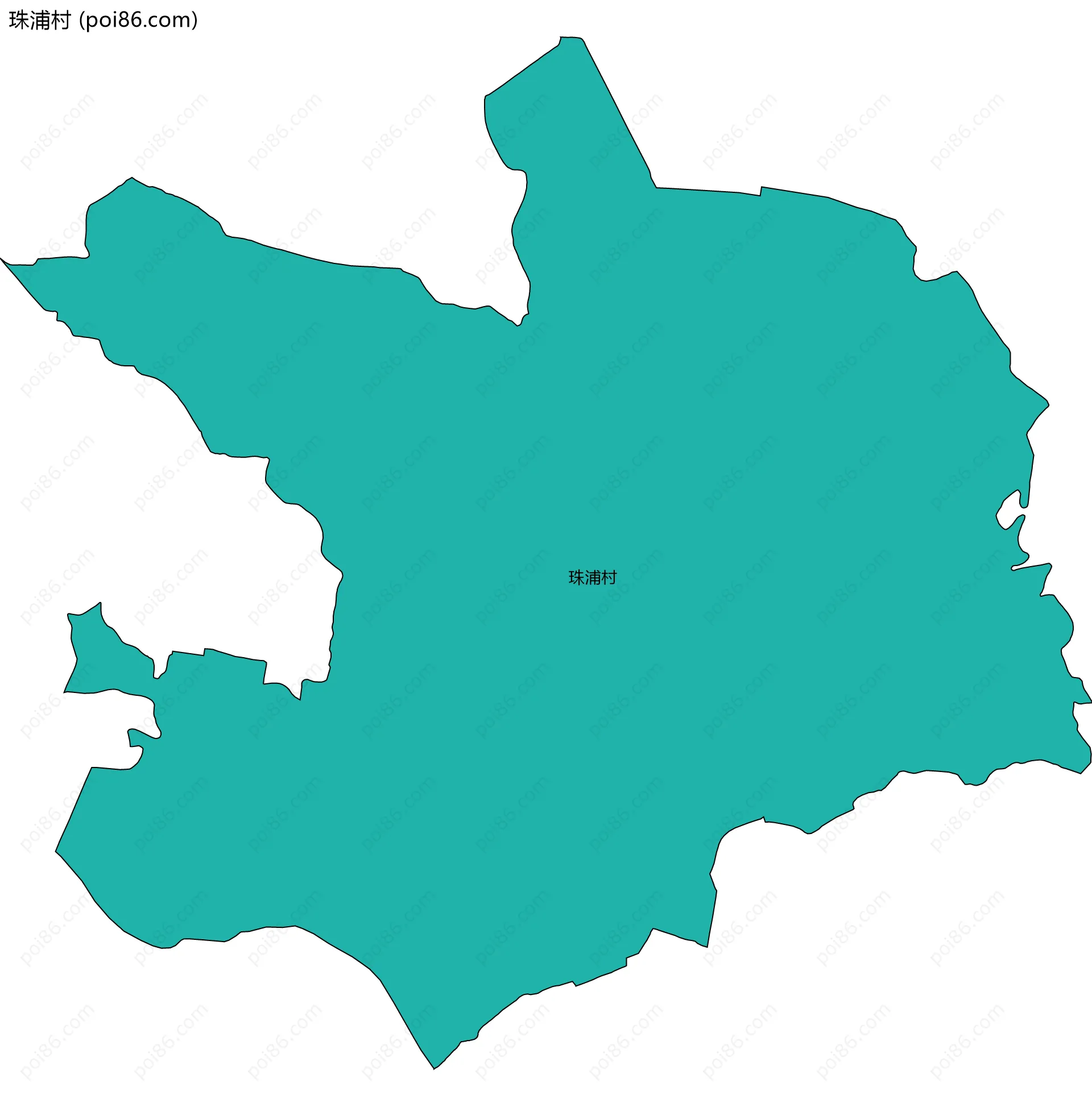 珠浦村边界地图