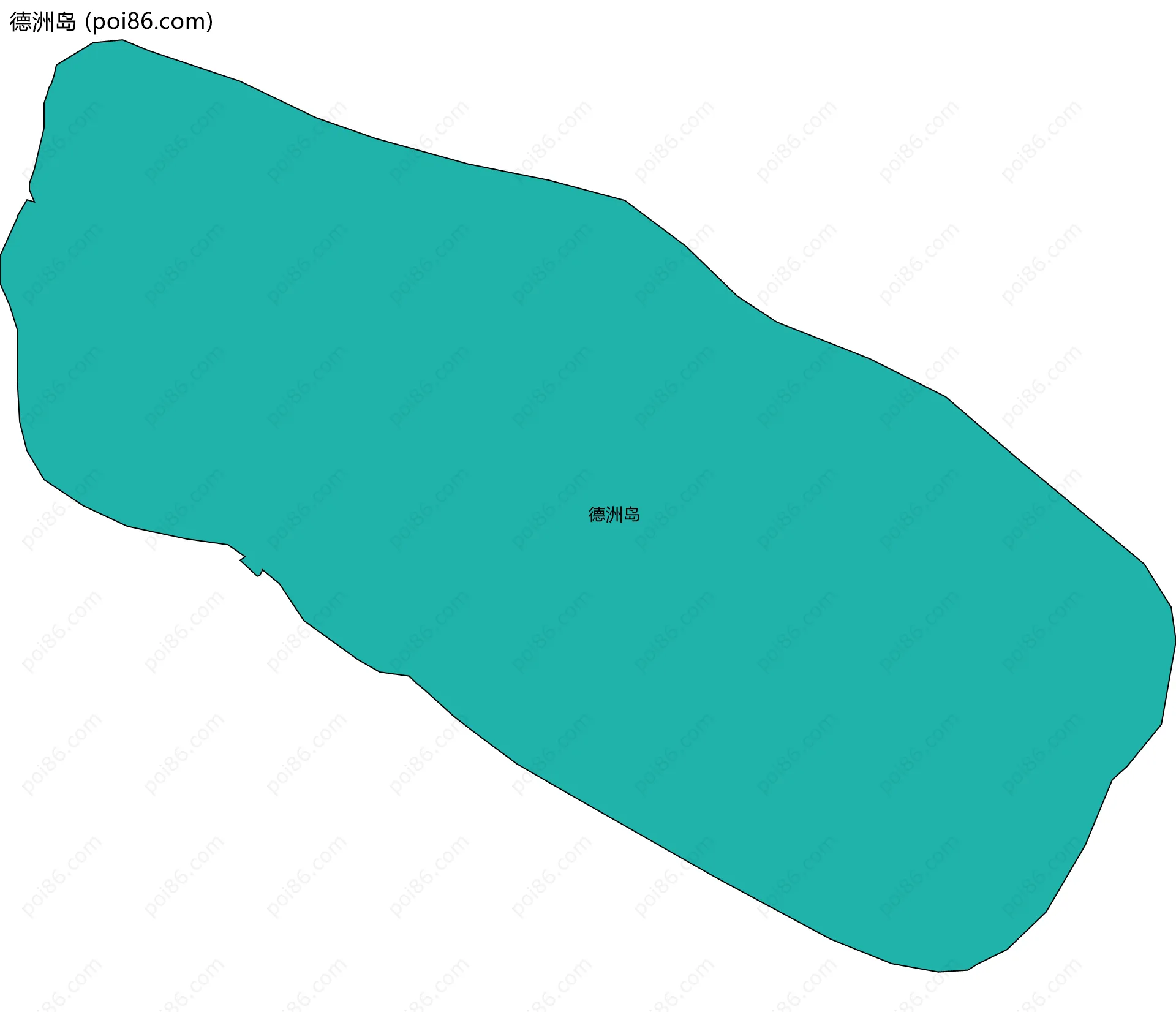 德洲岛边界地图