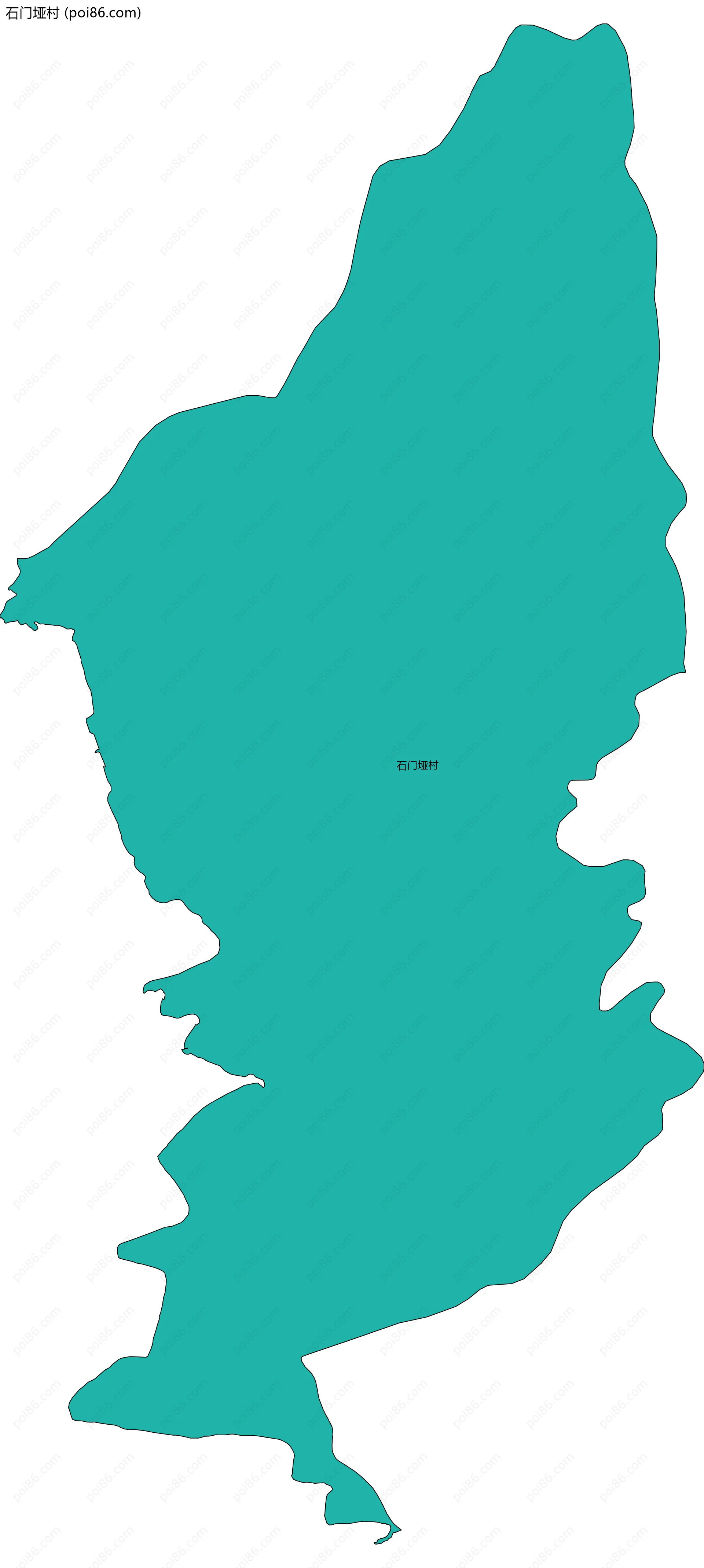 石门垭村边界地图