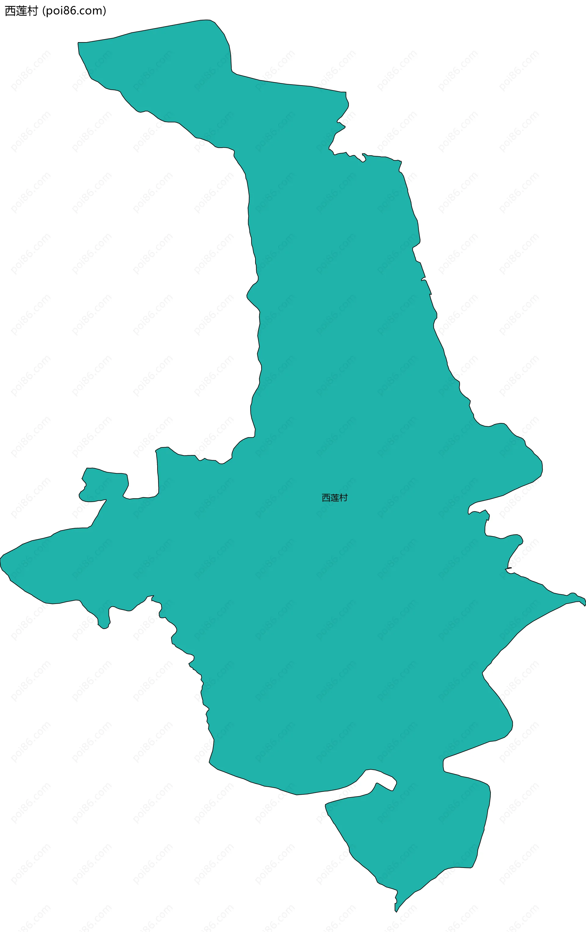 西莲村边界地图