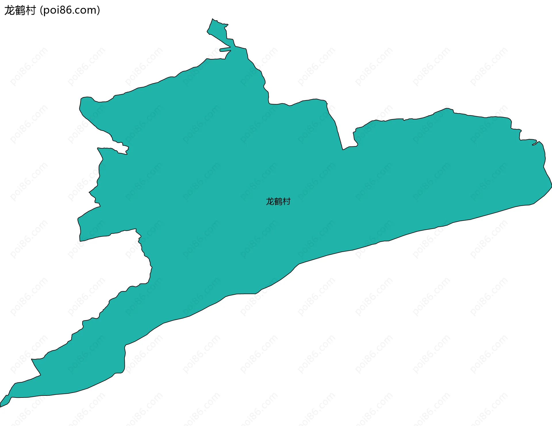 龙鹤村边界地图