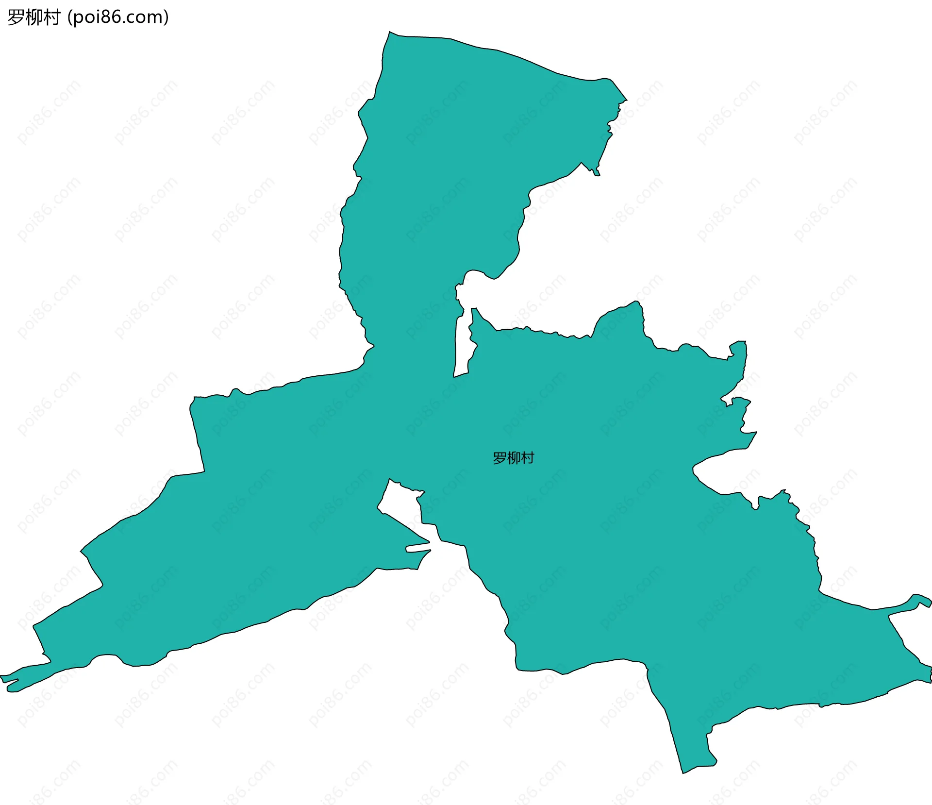 罗柳村边界地图