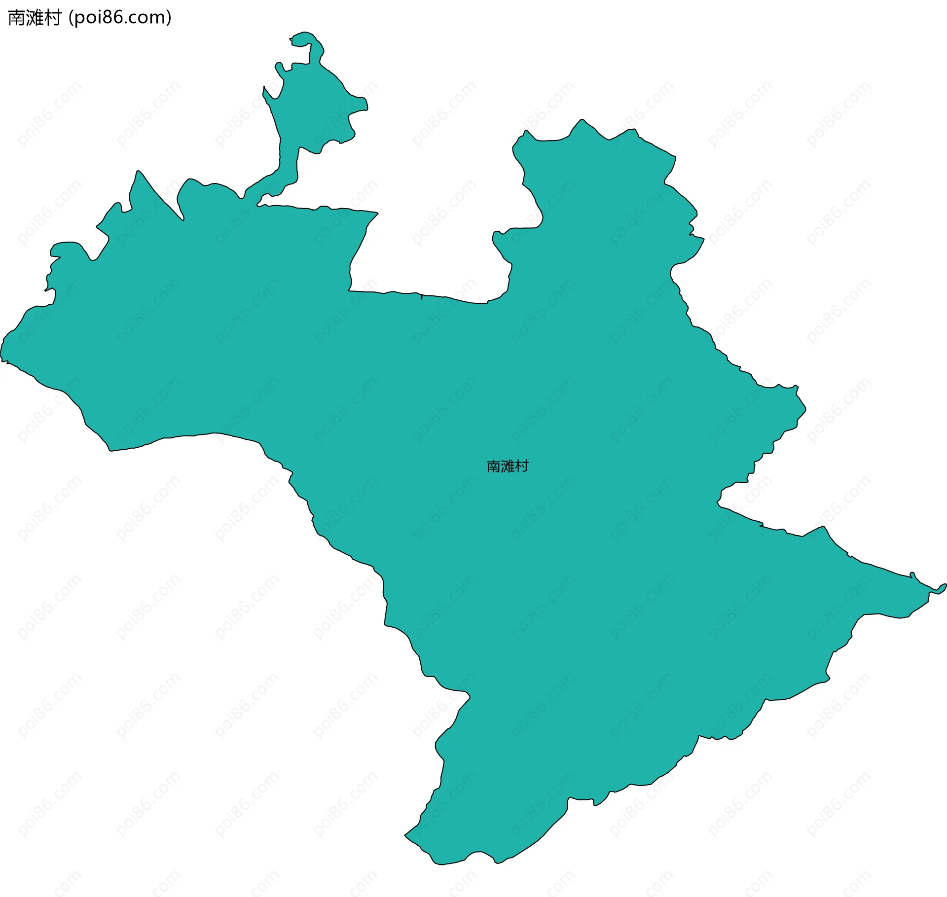 南滩村边界地图