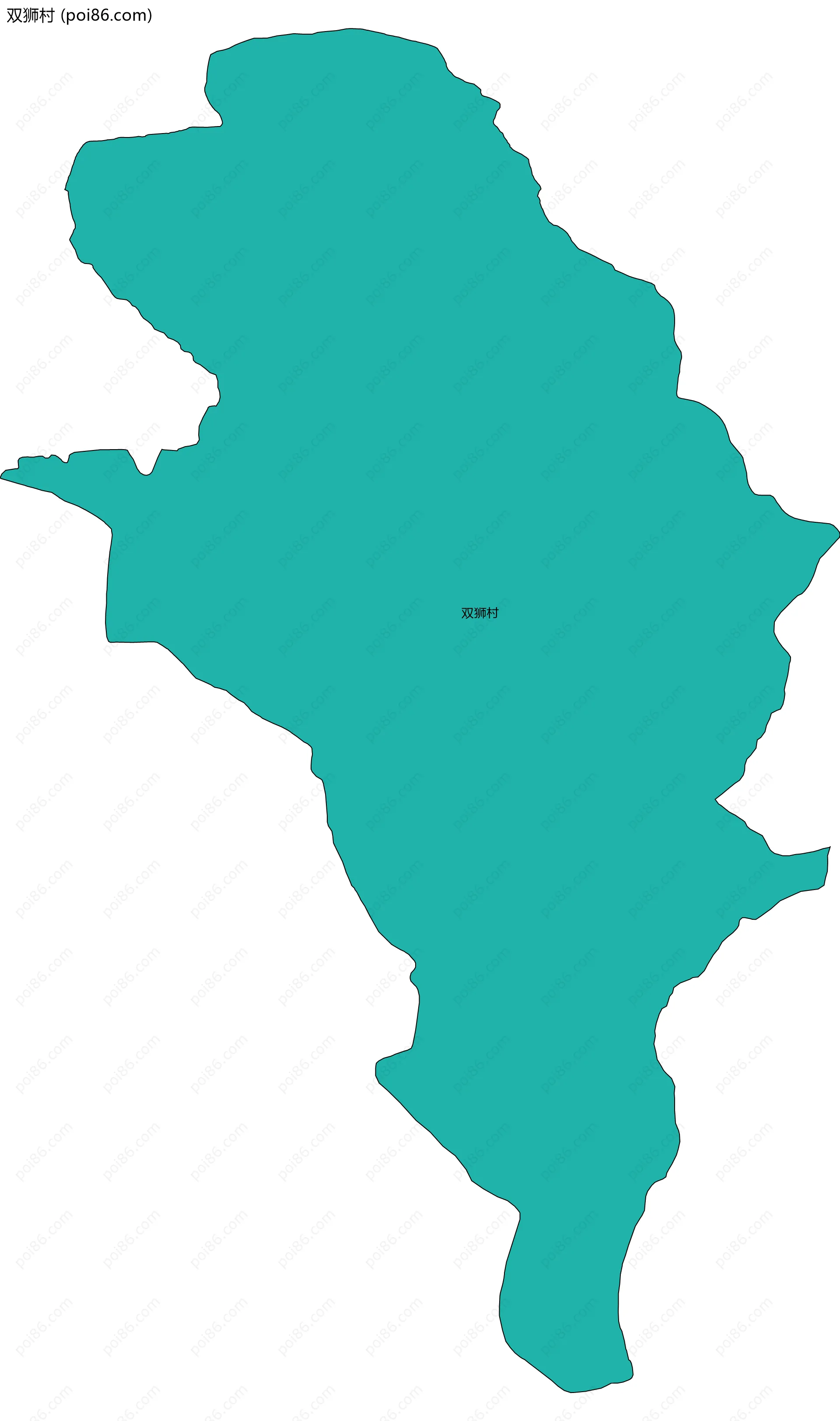 双狮村边界地图