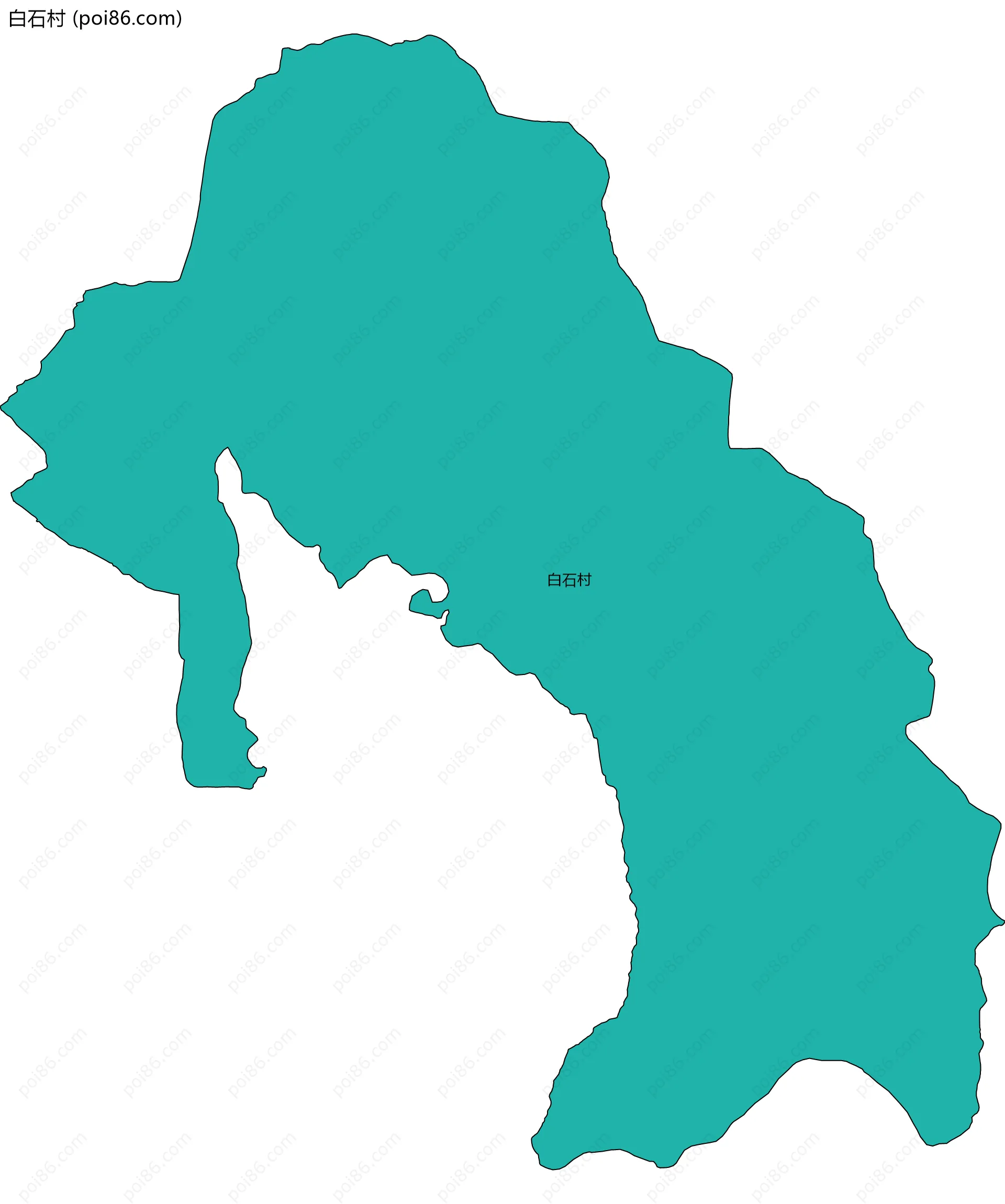 白石村边界地图