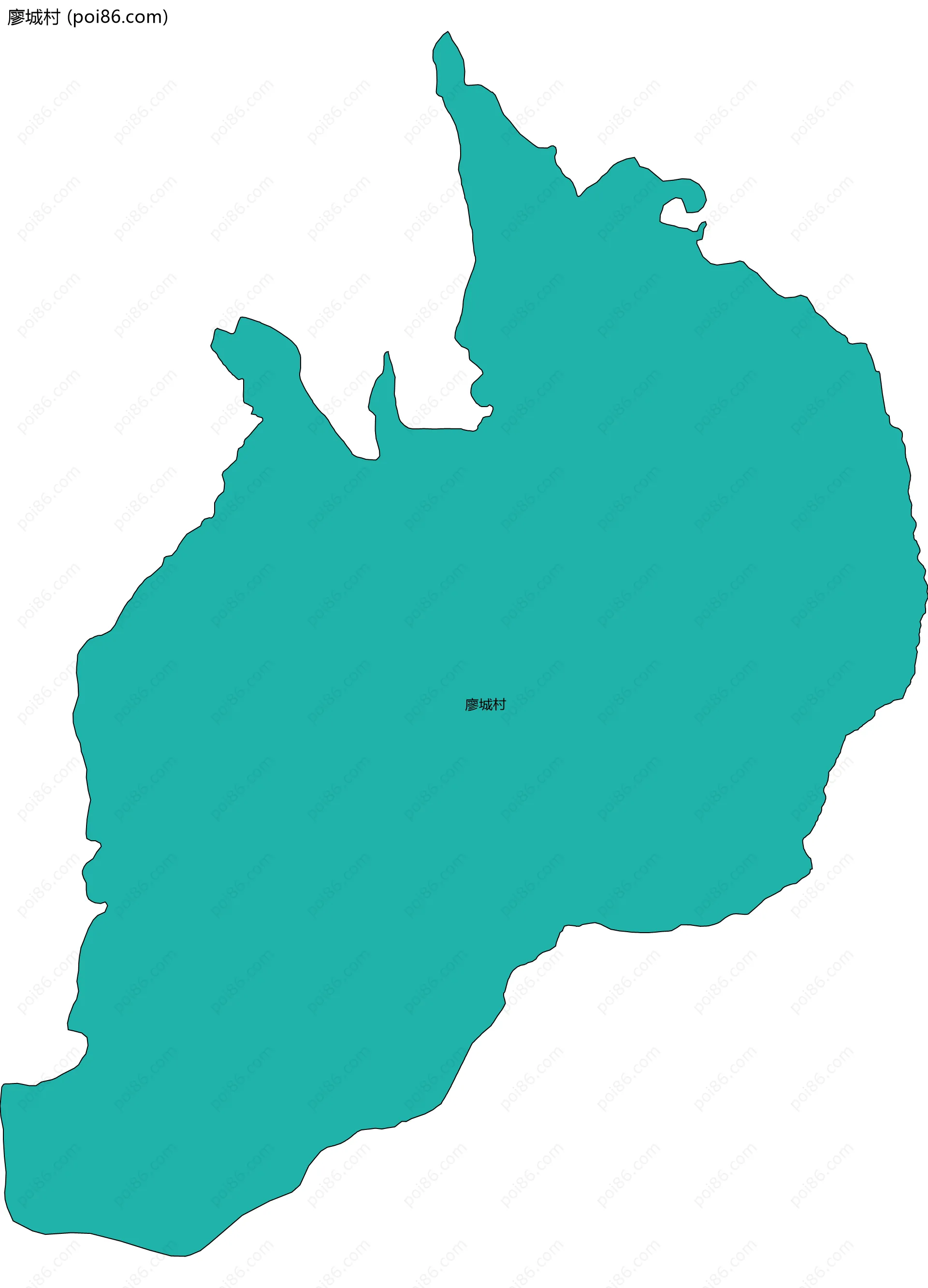 廖城村边界地图