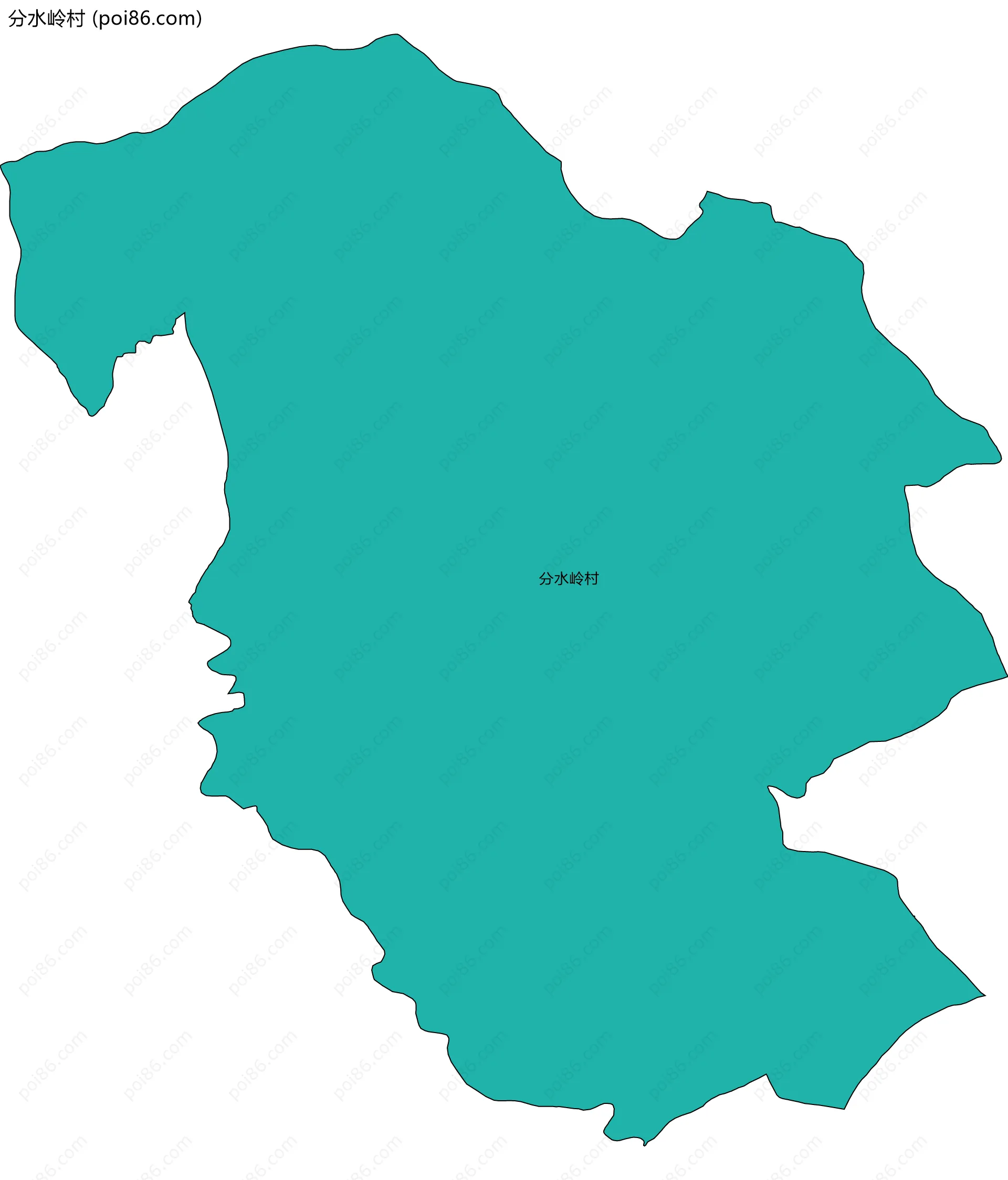 分水岭村边界地图