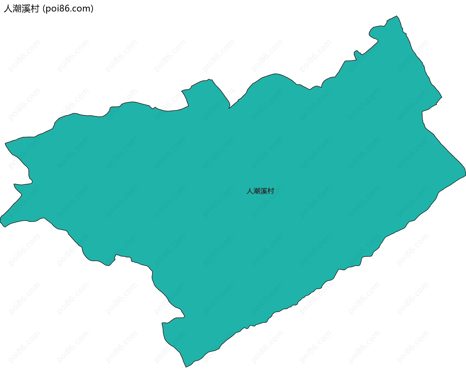 人潮溪村边界地图