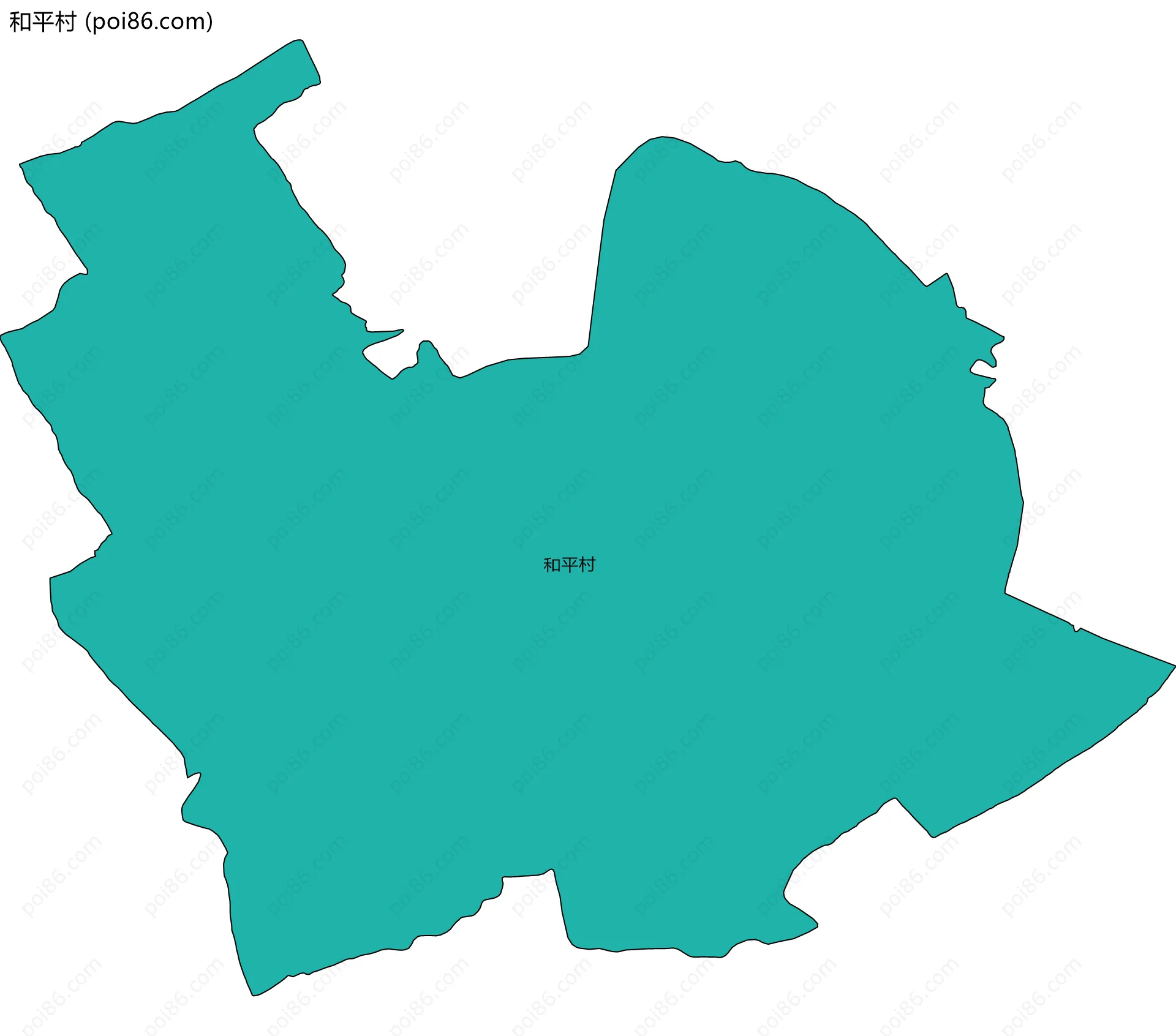 和平村边界地图