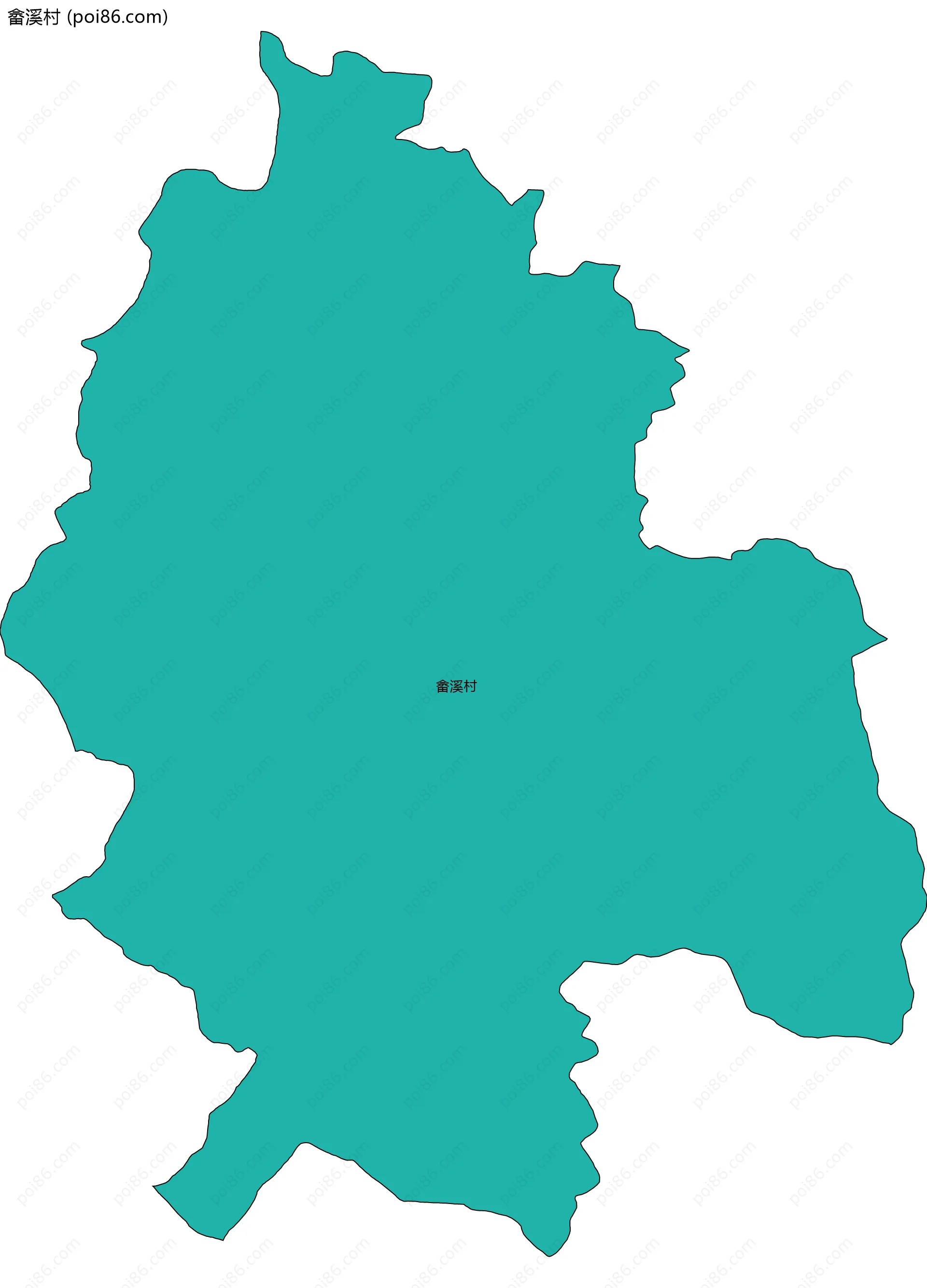 畲溪村边界地图