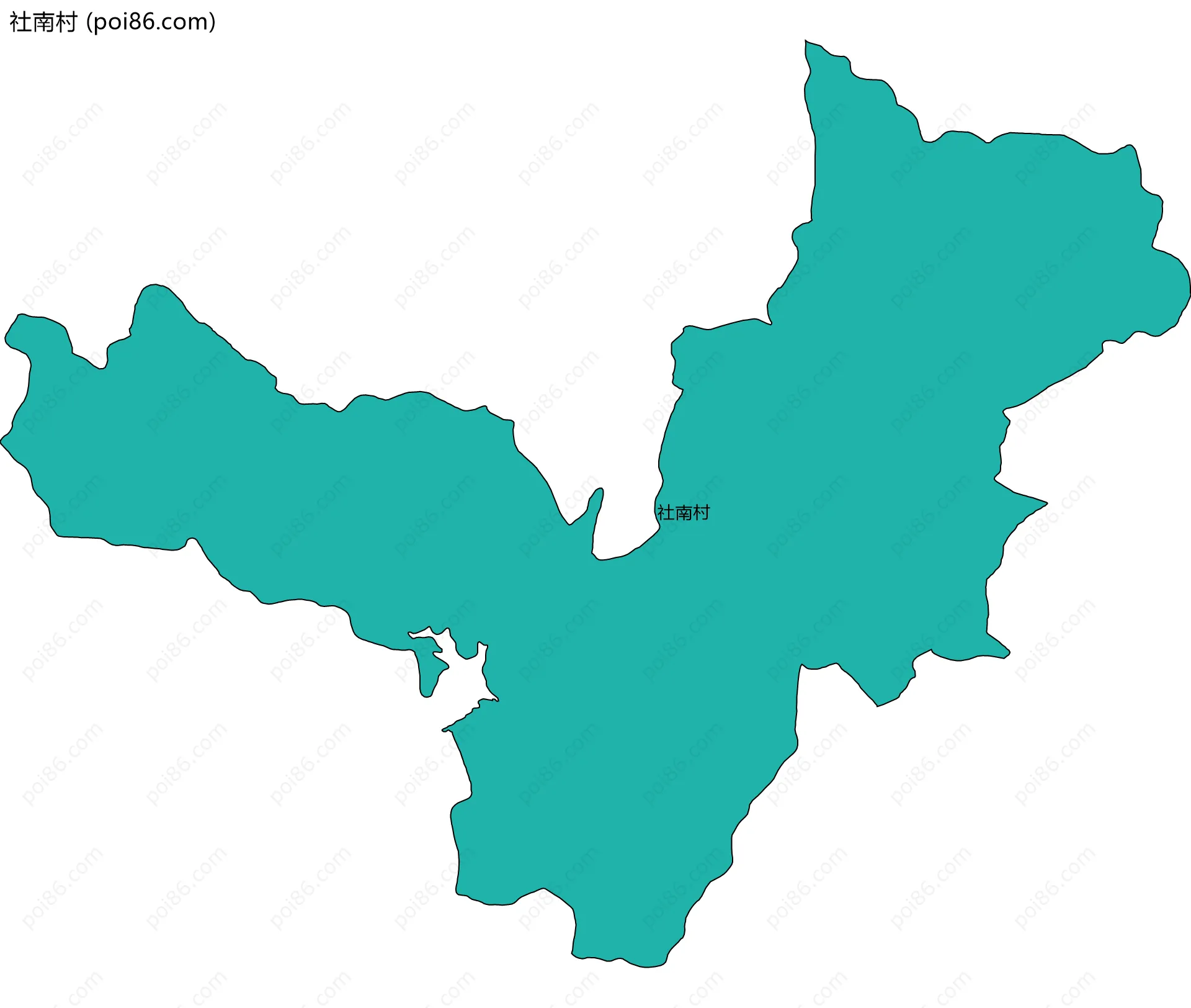 社南村边界地图