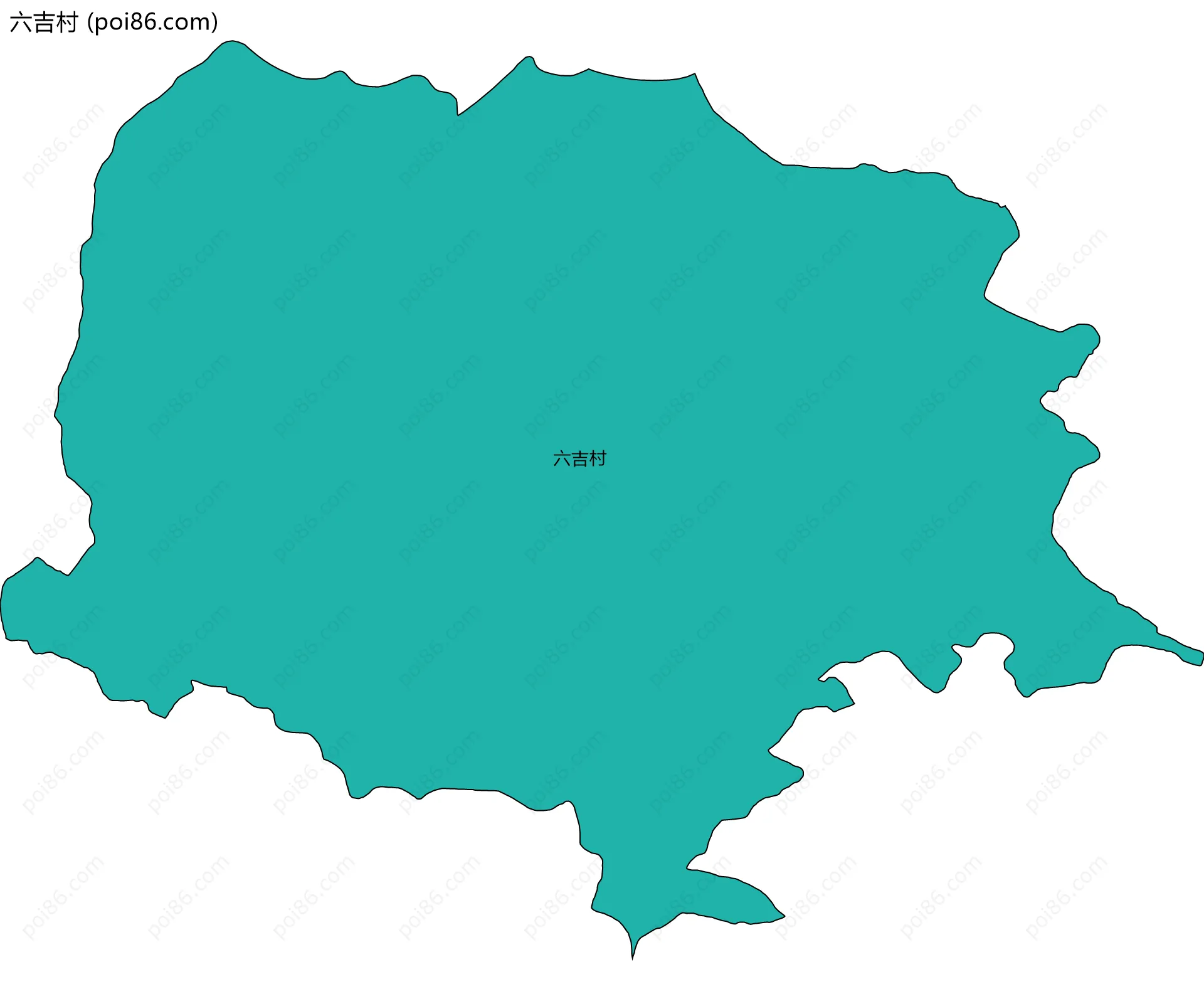六吉村边界地图