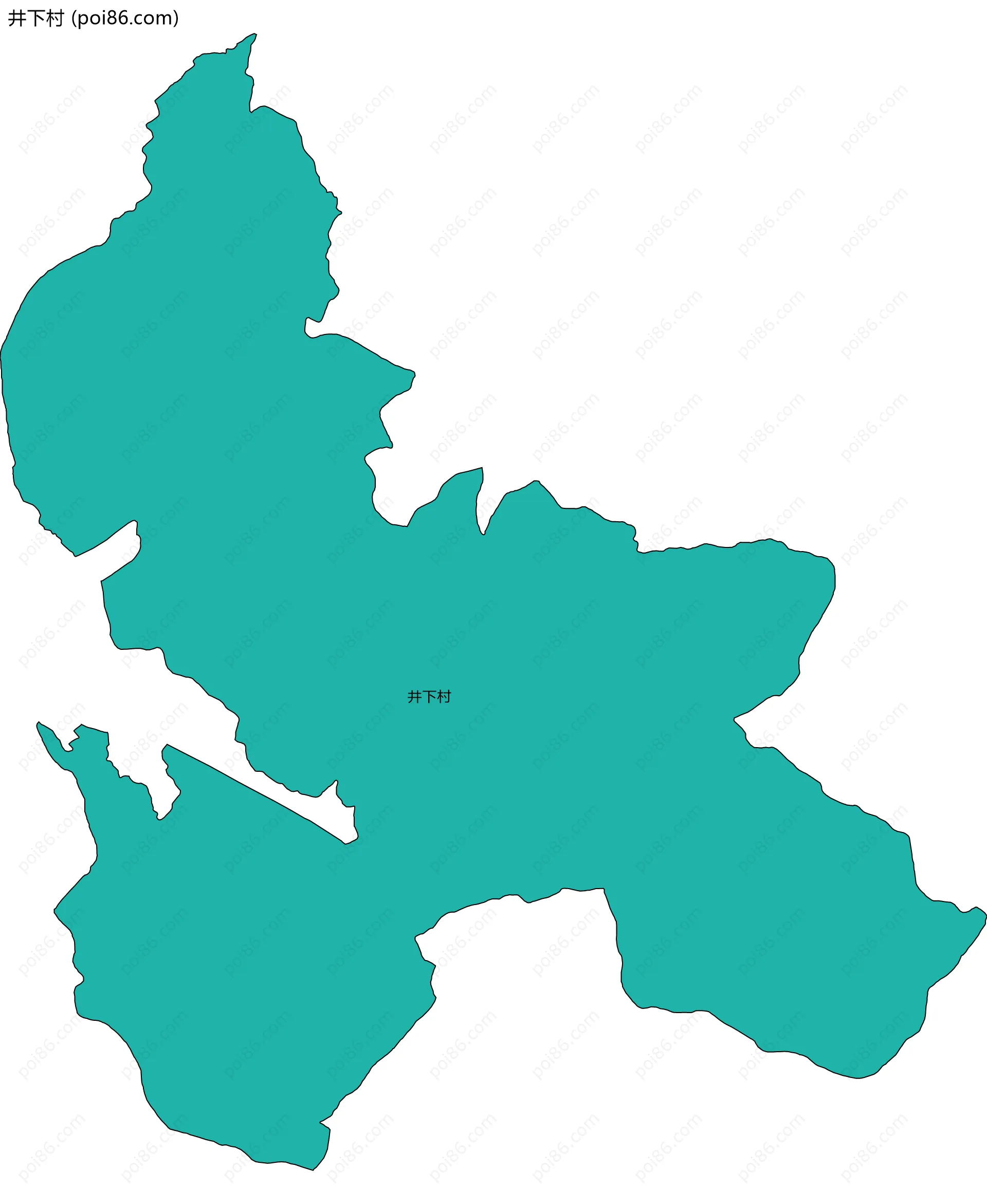 井下村边界地图