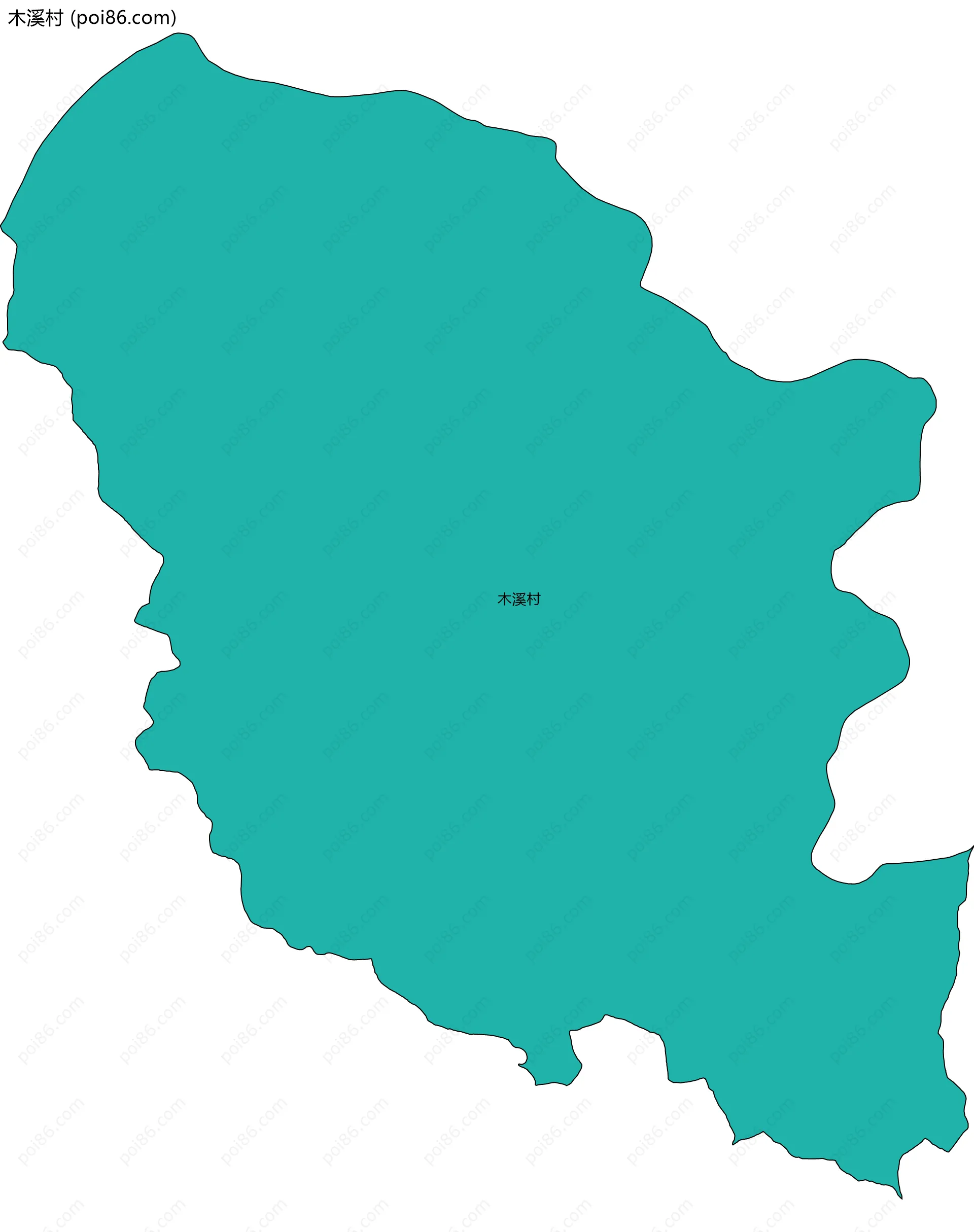 木溪村边界地图