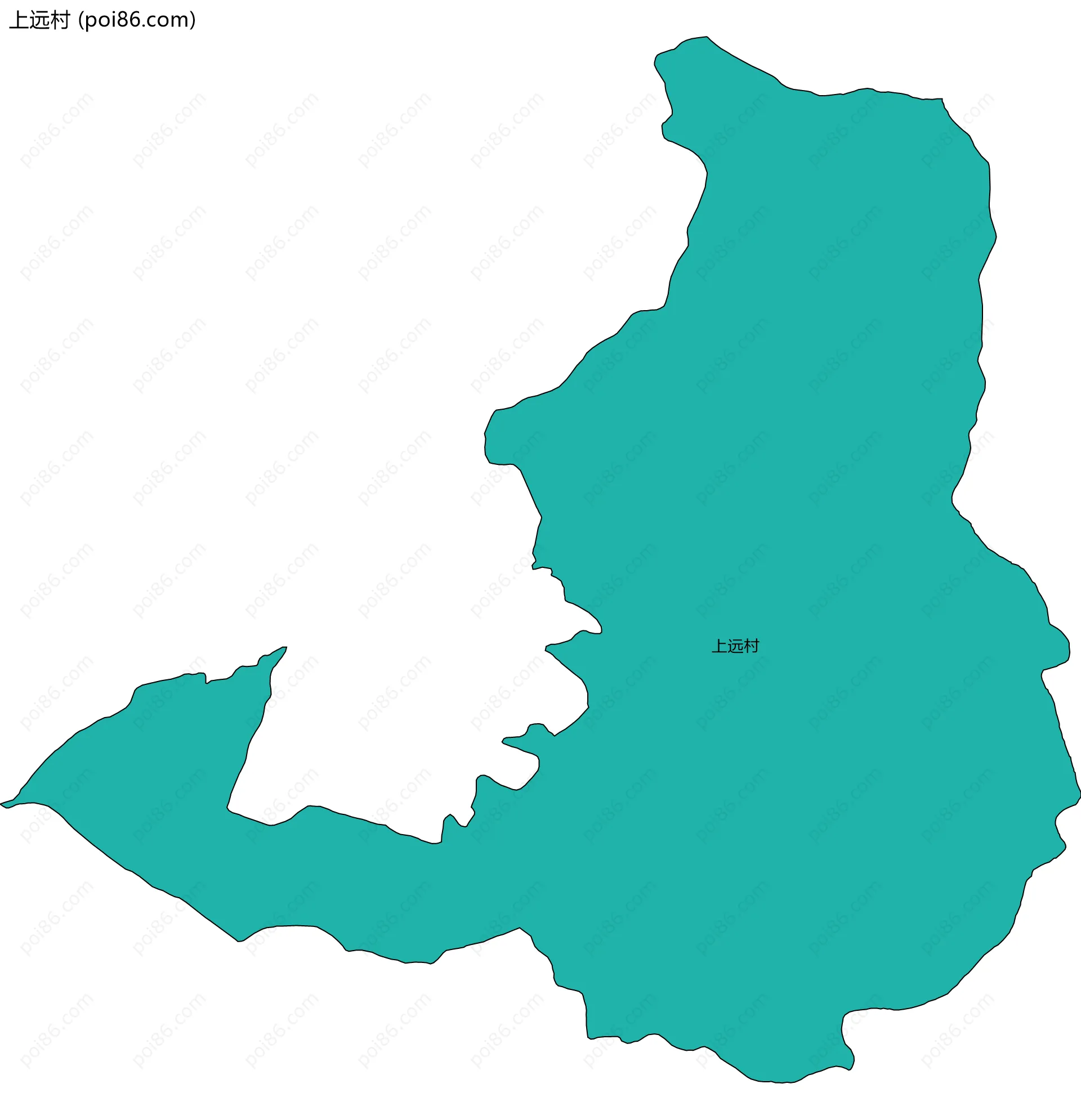 上远村边界地图