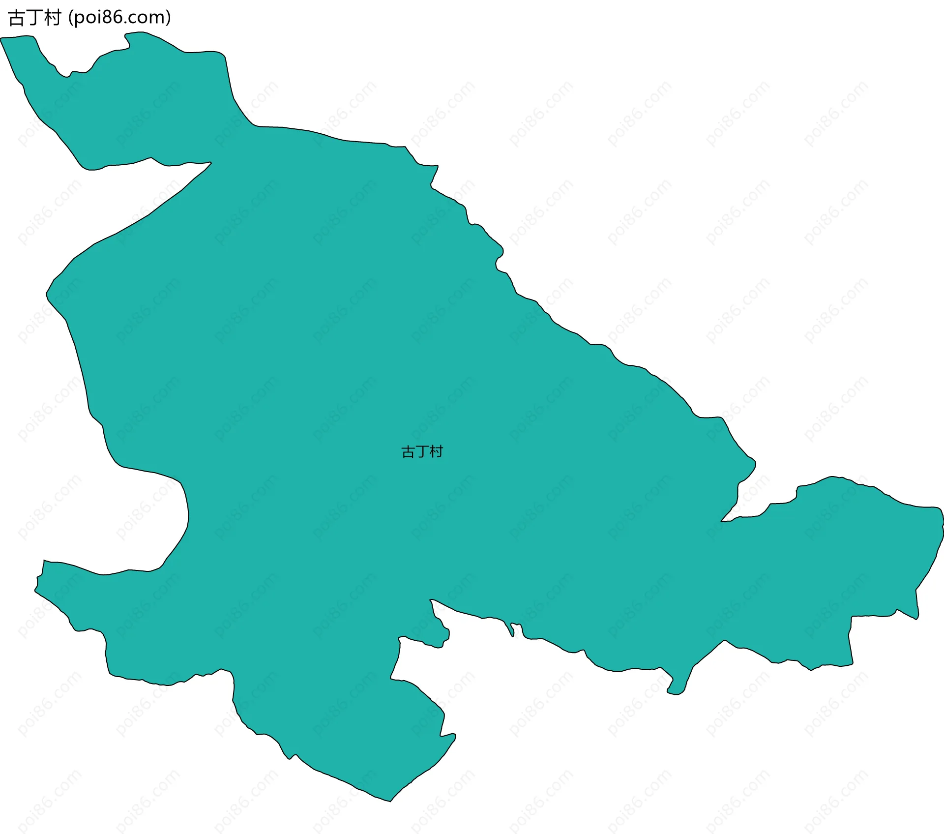 古丁村边界地图