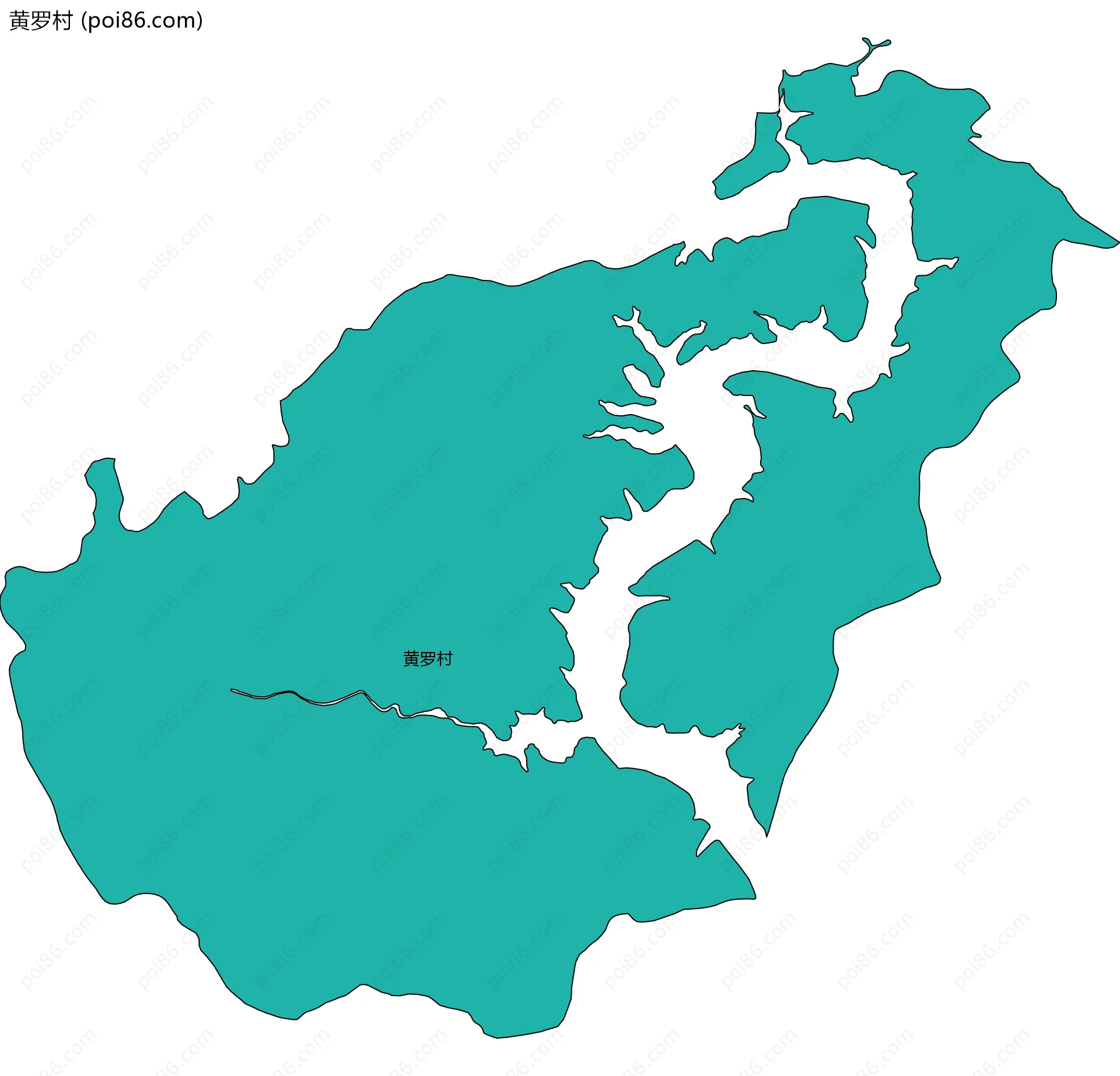 黄罗村边界地图