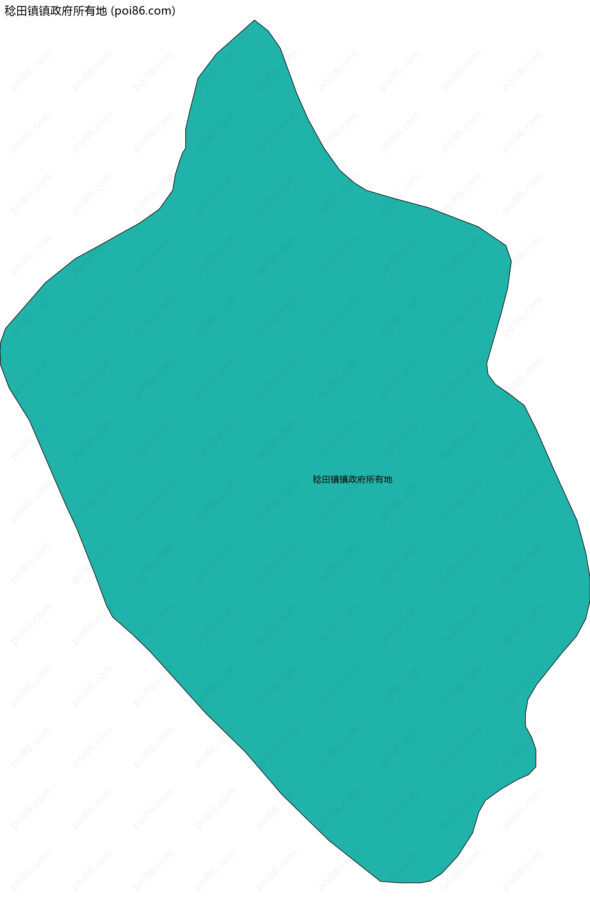 稔田镇镇政府所有地边界地图