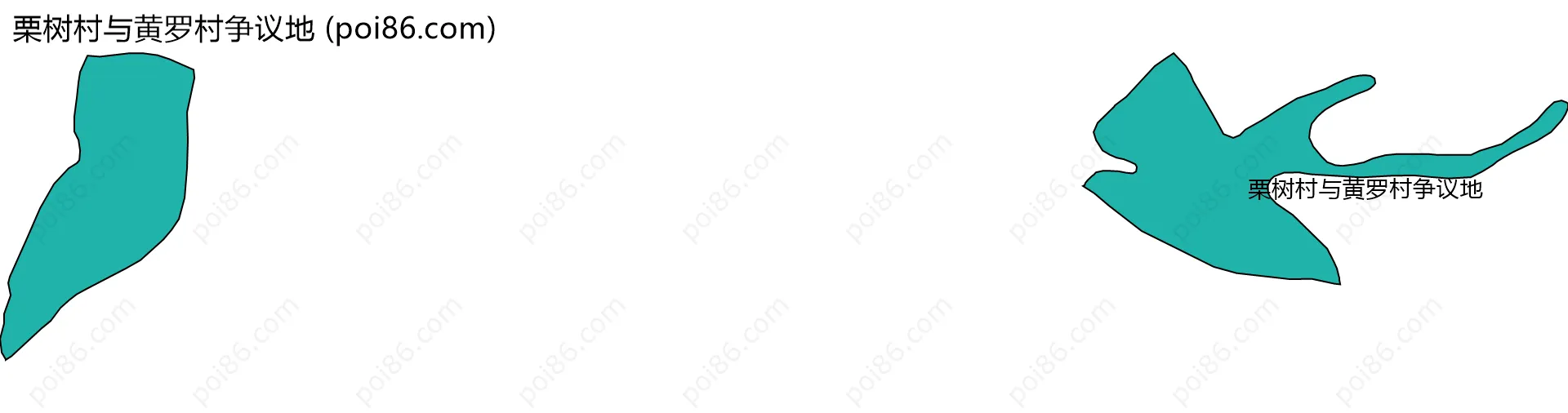 栗树村与黄罗村争议地边界地图