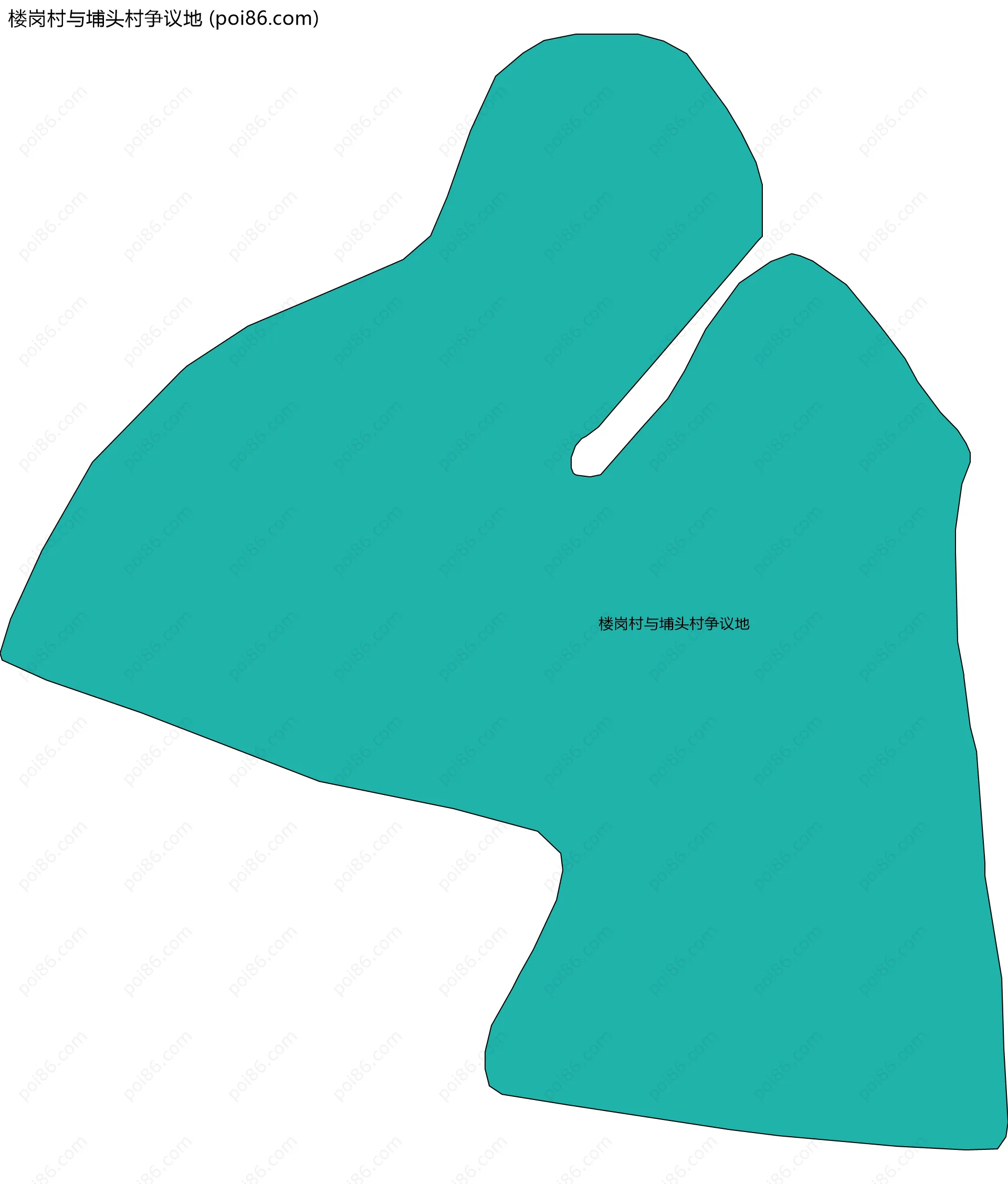 楼岗村与埔头村争议地边界地图