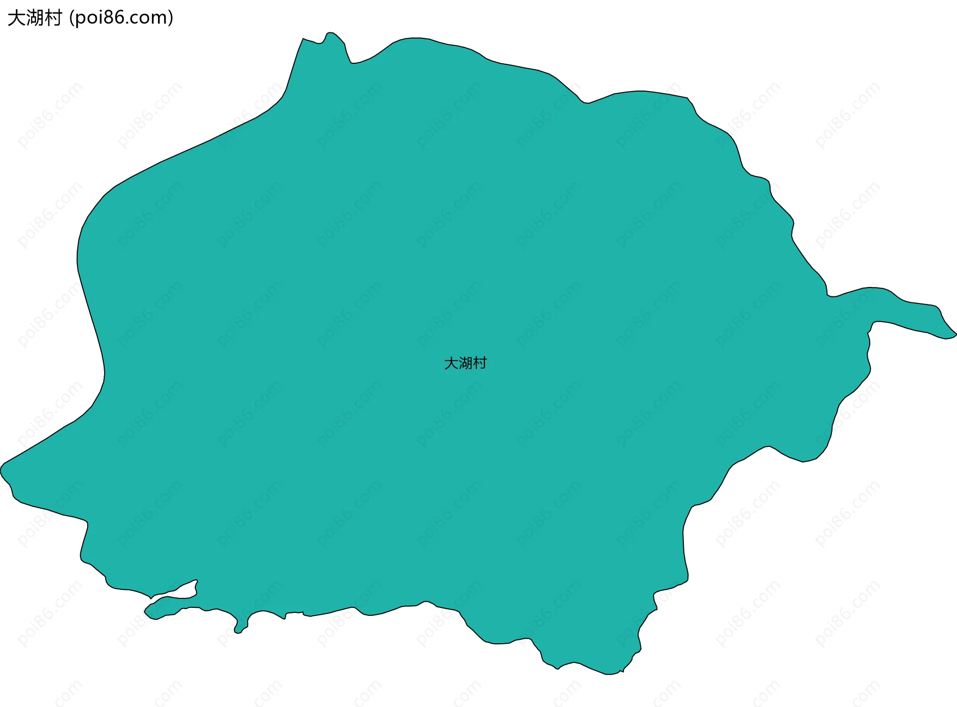 大湖村边界地图