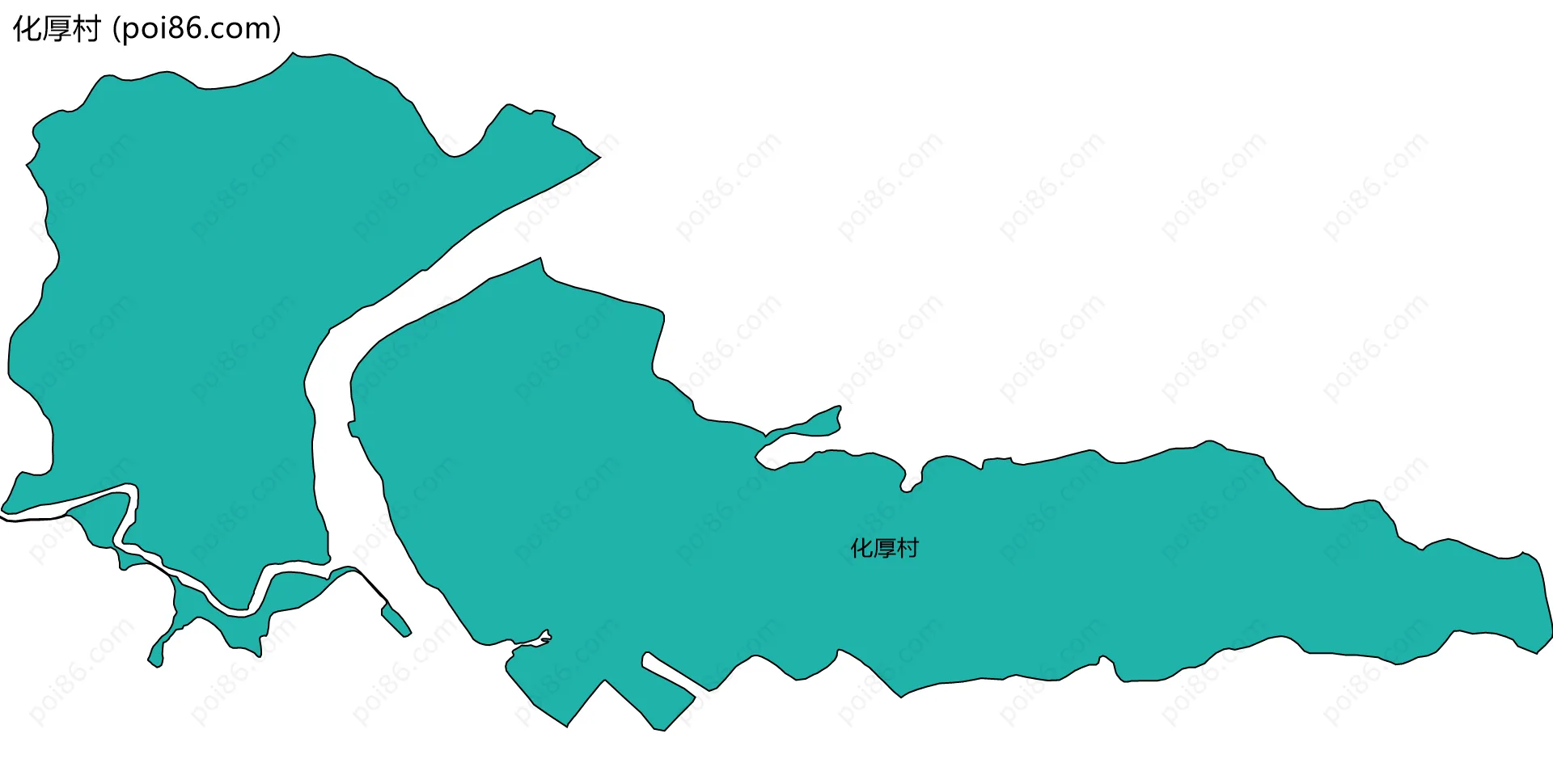 化厚村边界地图