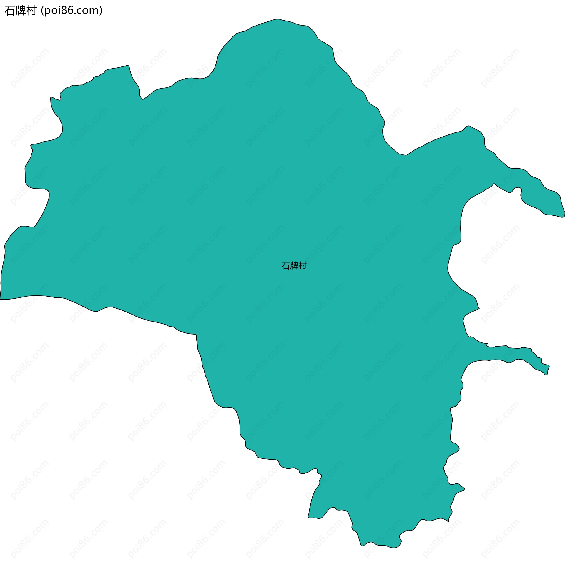 石牌村边界地图