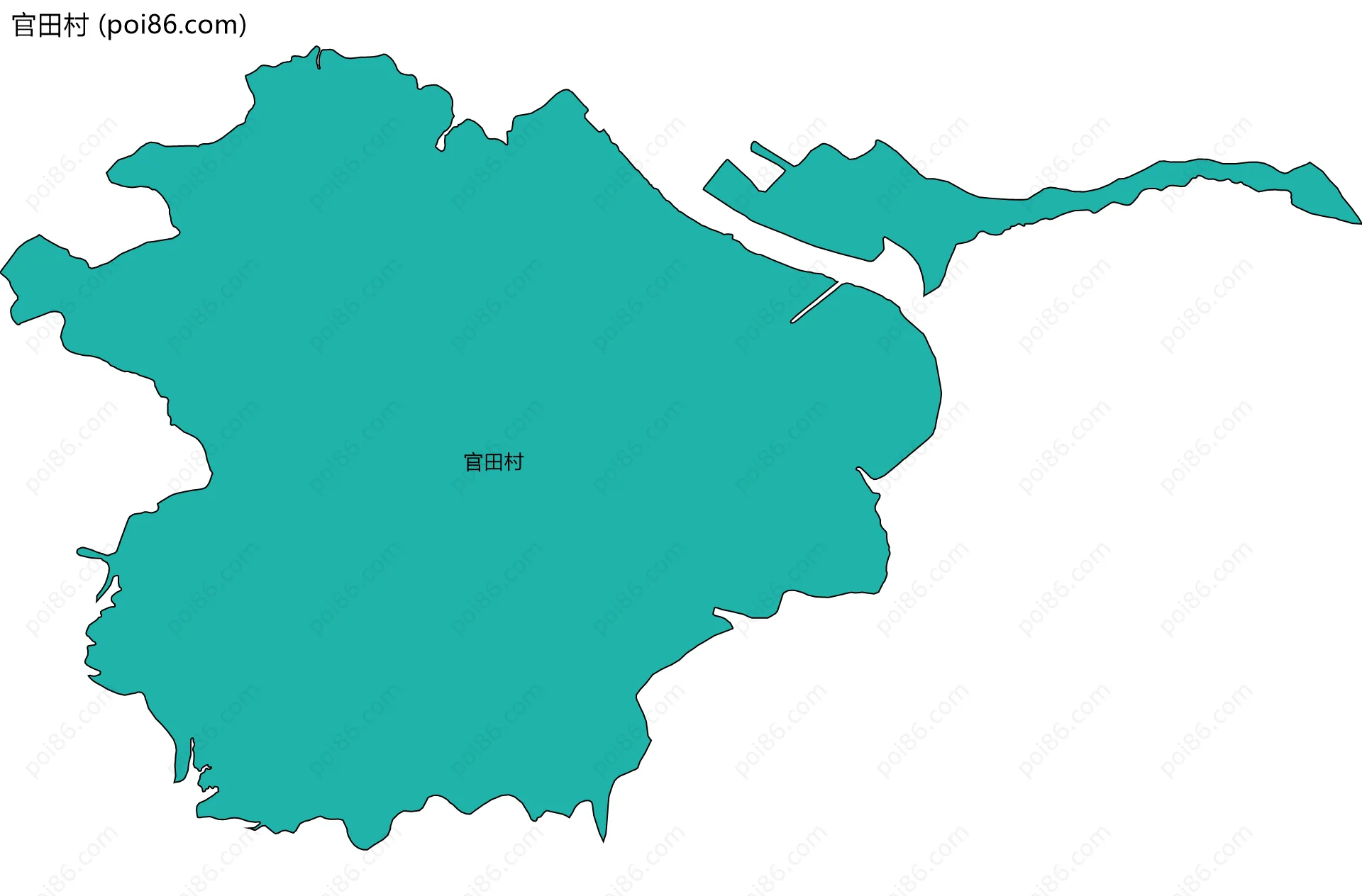 官田村边界地图