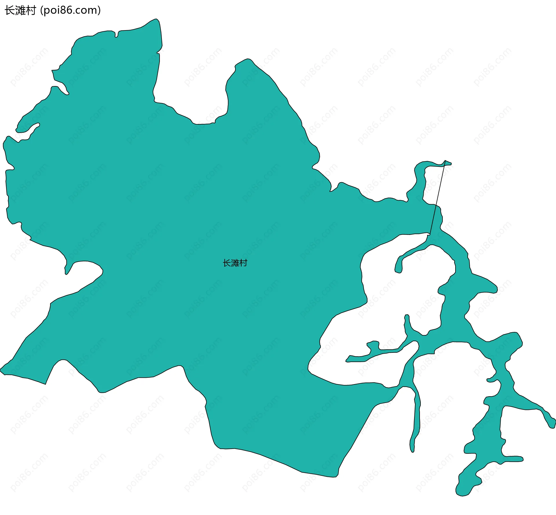 长滩村边界地图