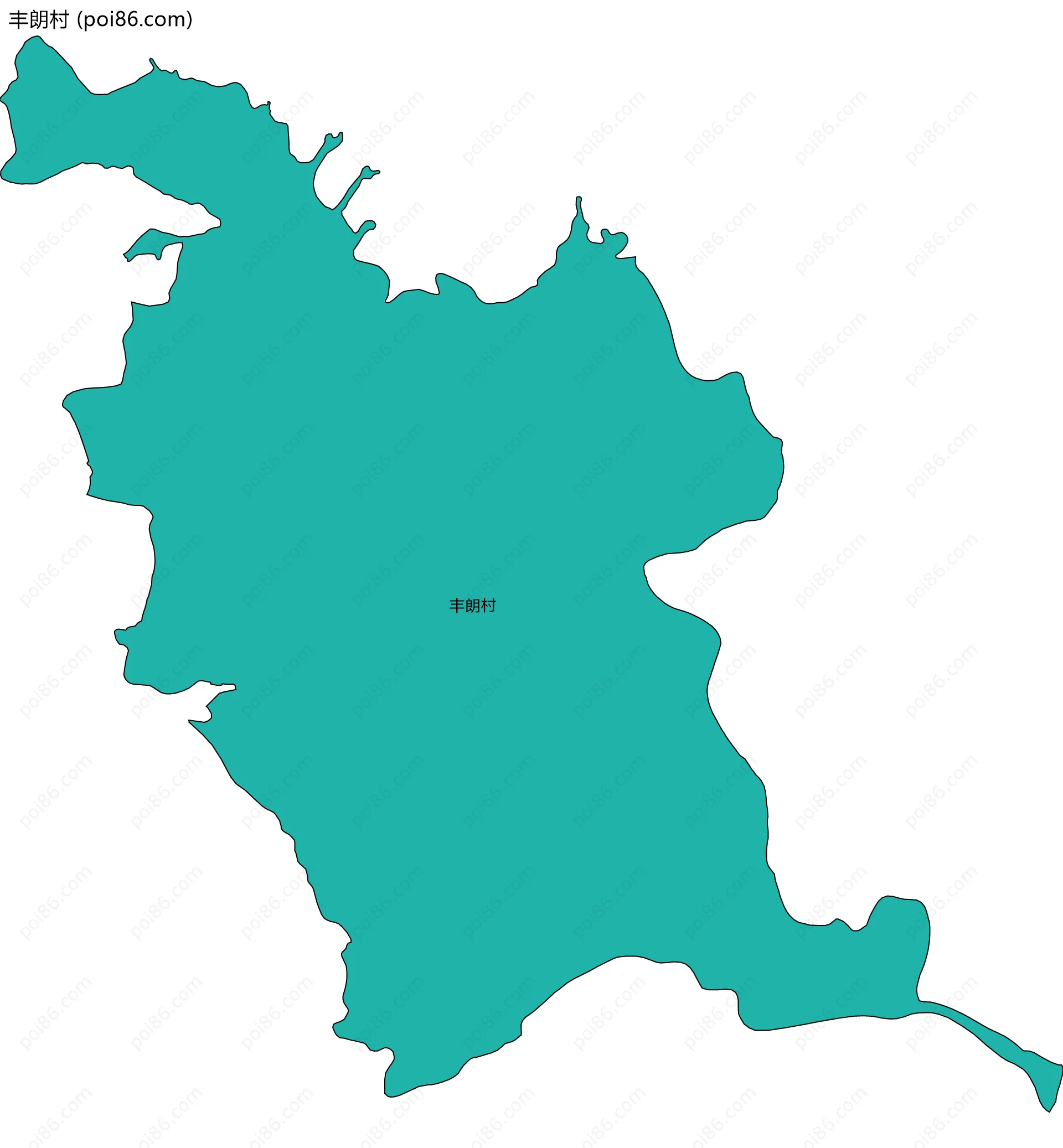 丰朗村边界地图