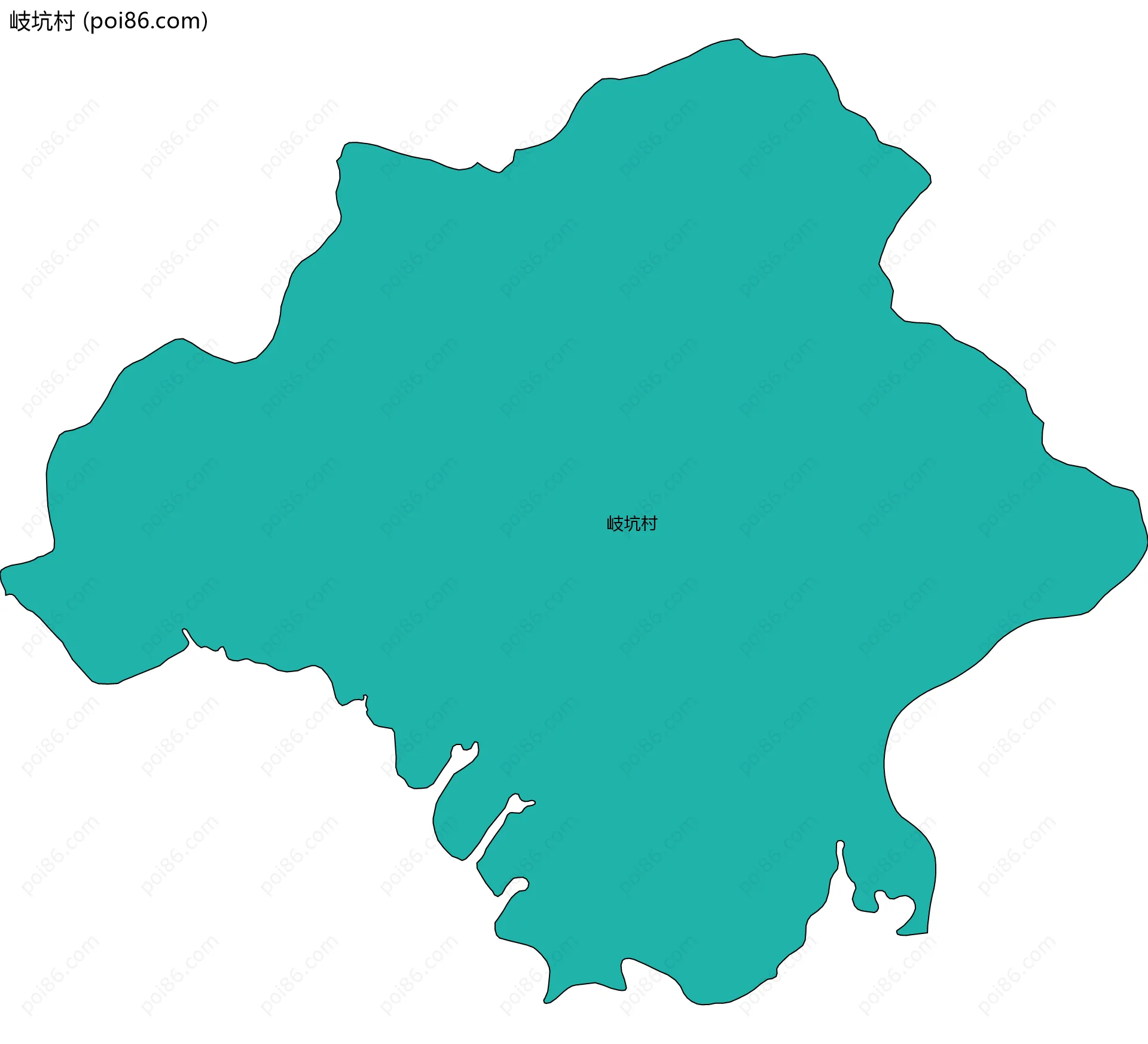 岐坑村边界地图