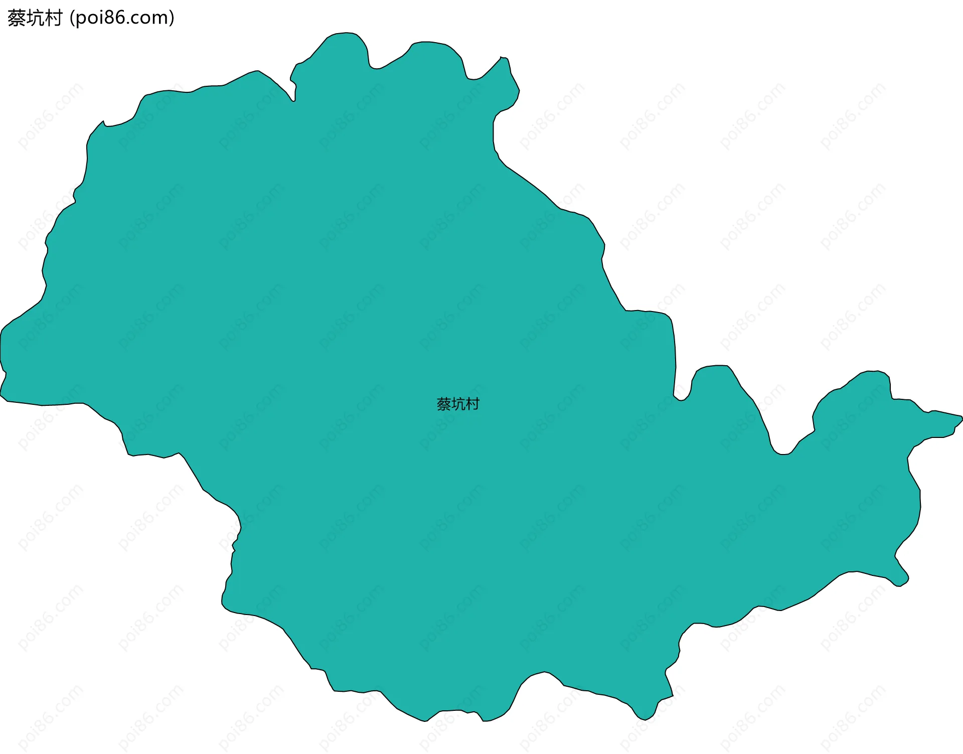 蔡坑村边界地图