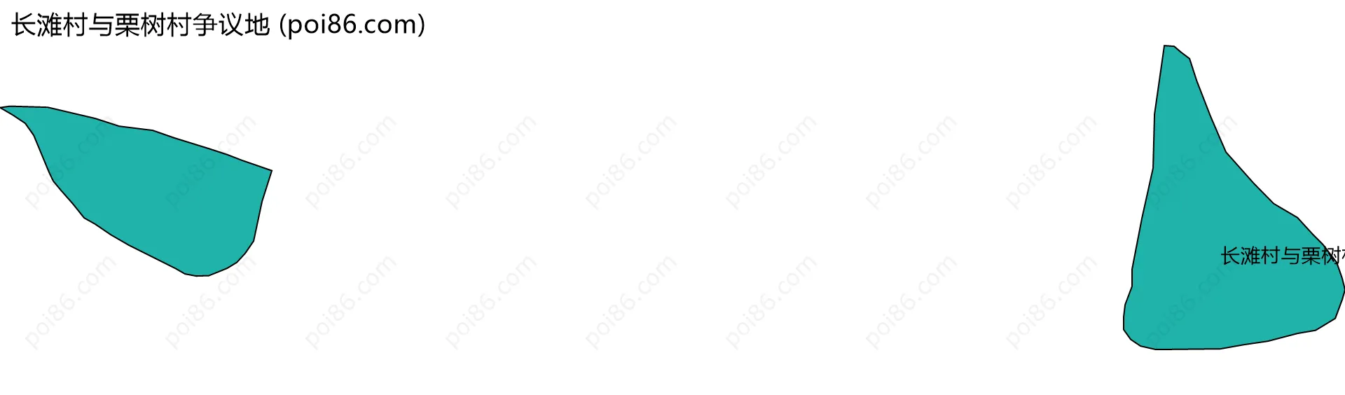 长滩村与栗树村争议地边界地图