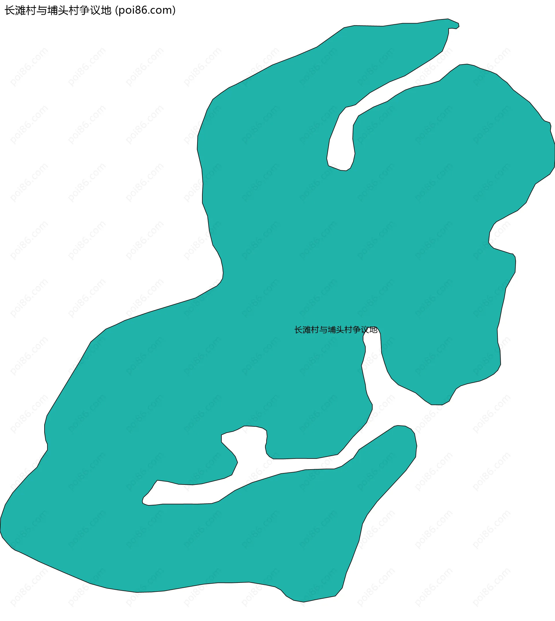 长滩村与埔头村争议地边界地图