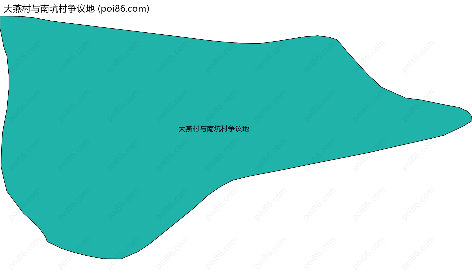 大燕村与南坑村争议地边界地图