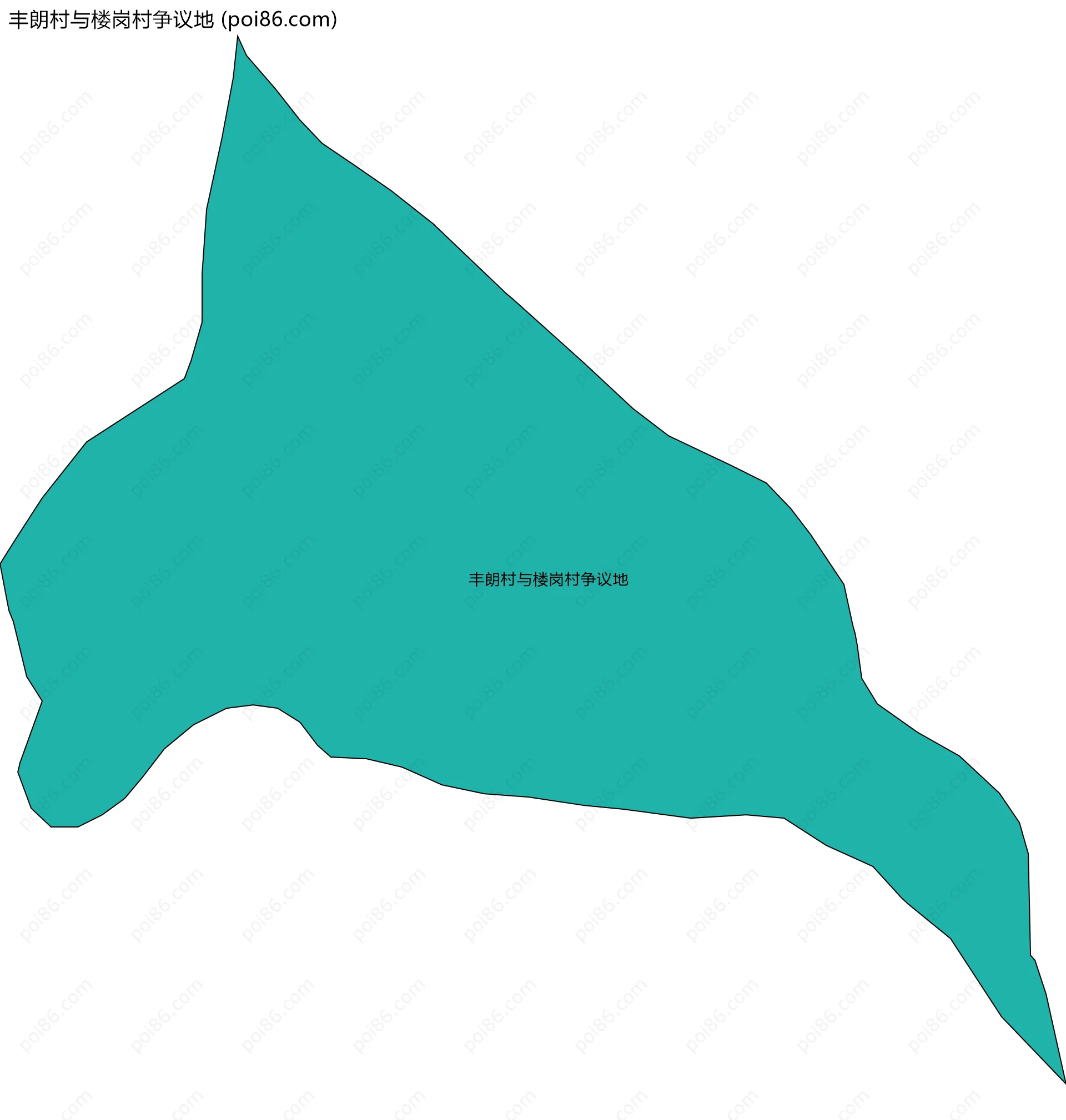 丰朗村与楼岗村争议地边界地图