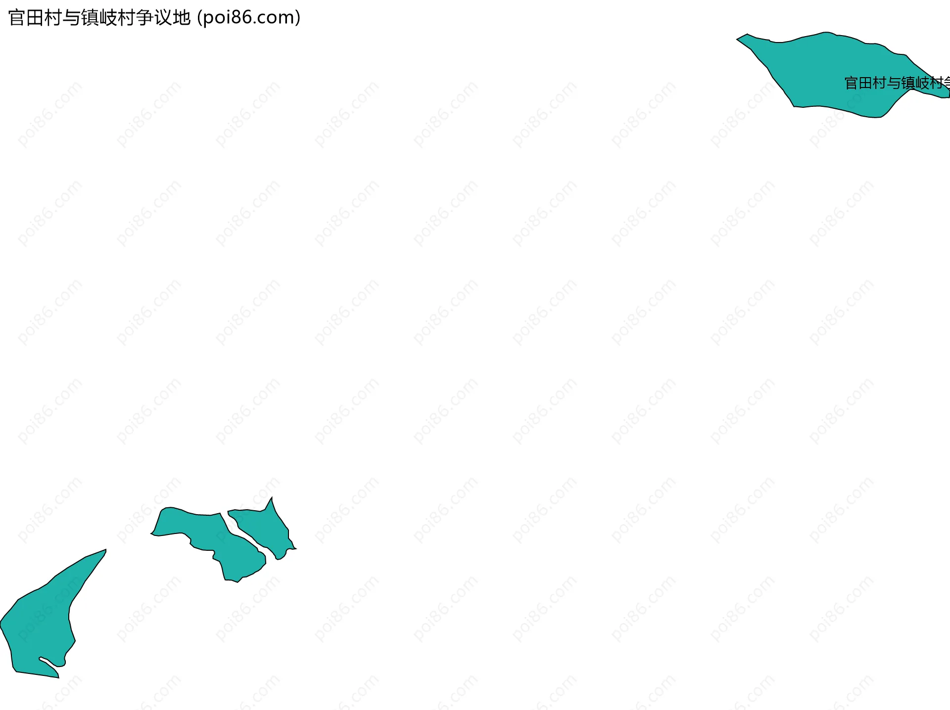 官田村与镇岐村争议地边界地图