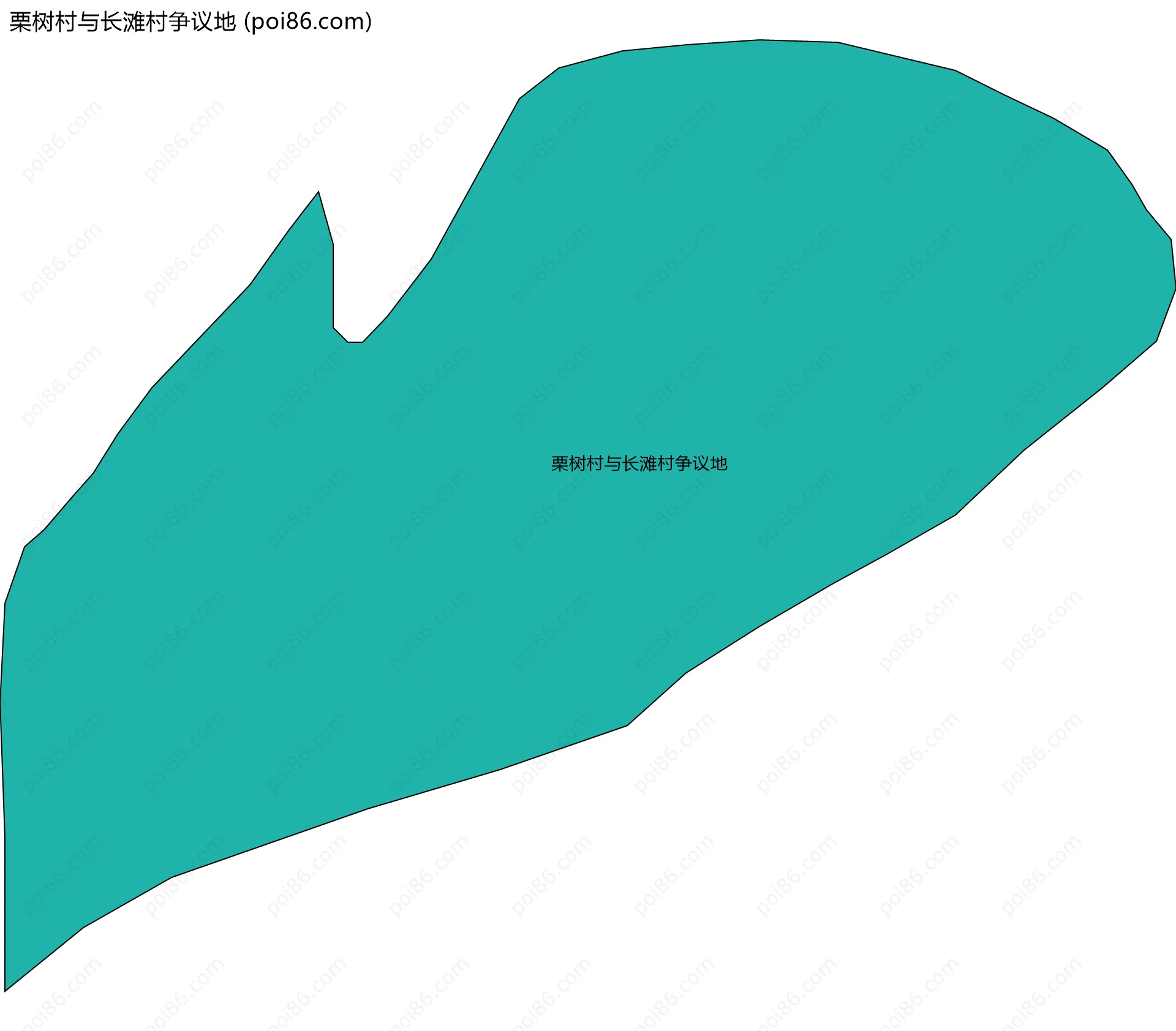栗树村与长滩村争议地边界地图