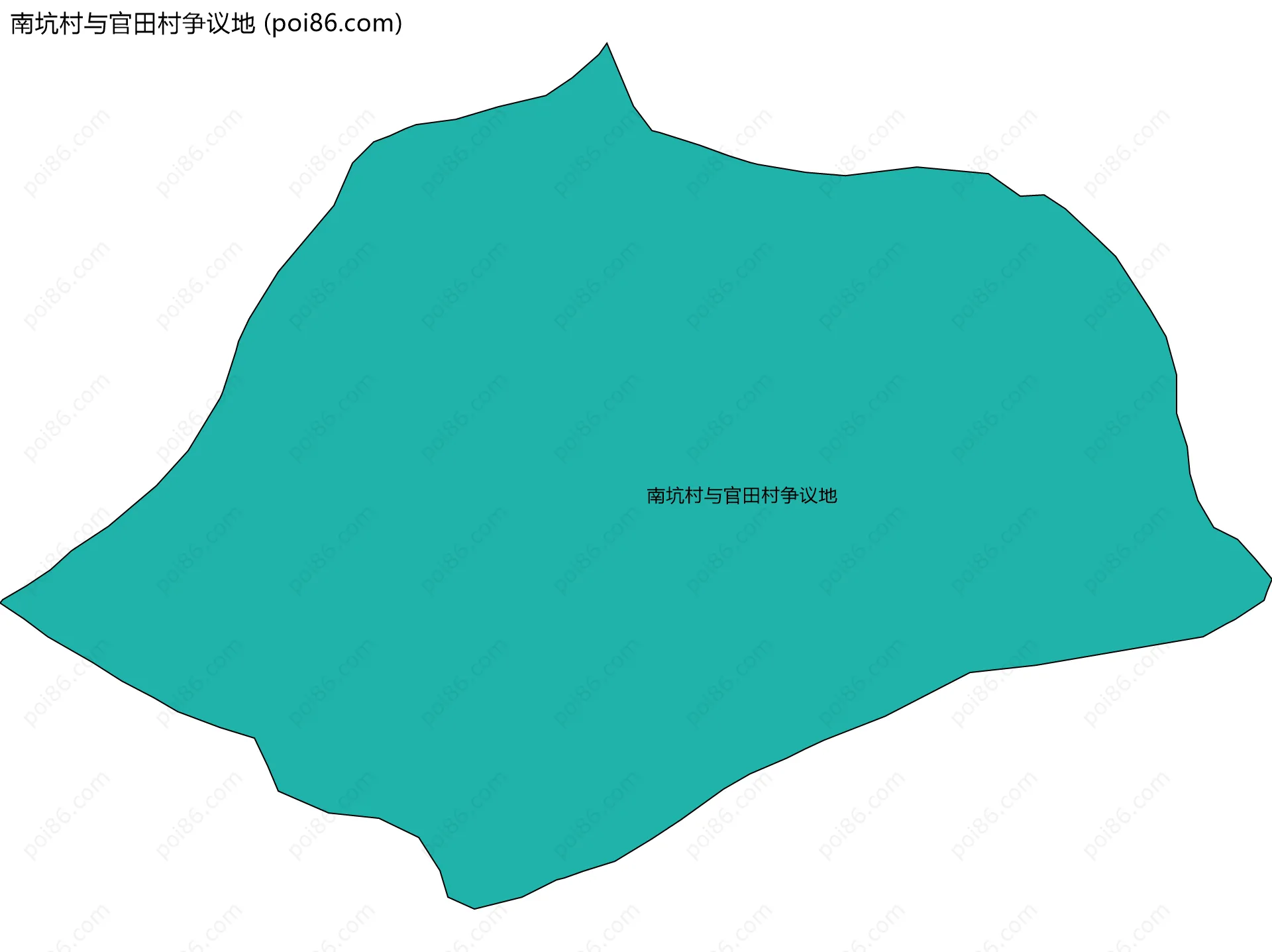 南坑村与官田村争议地边界地图