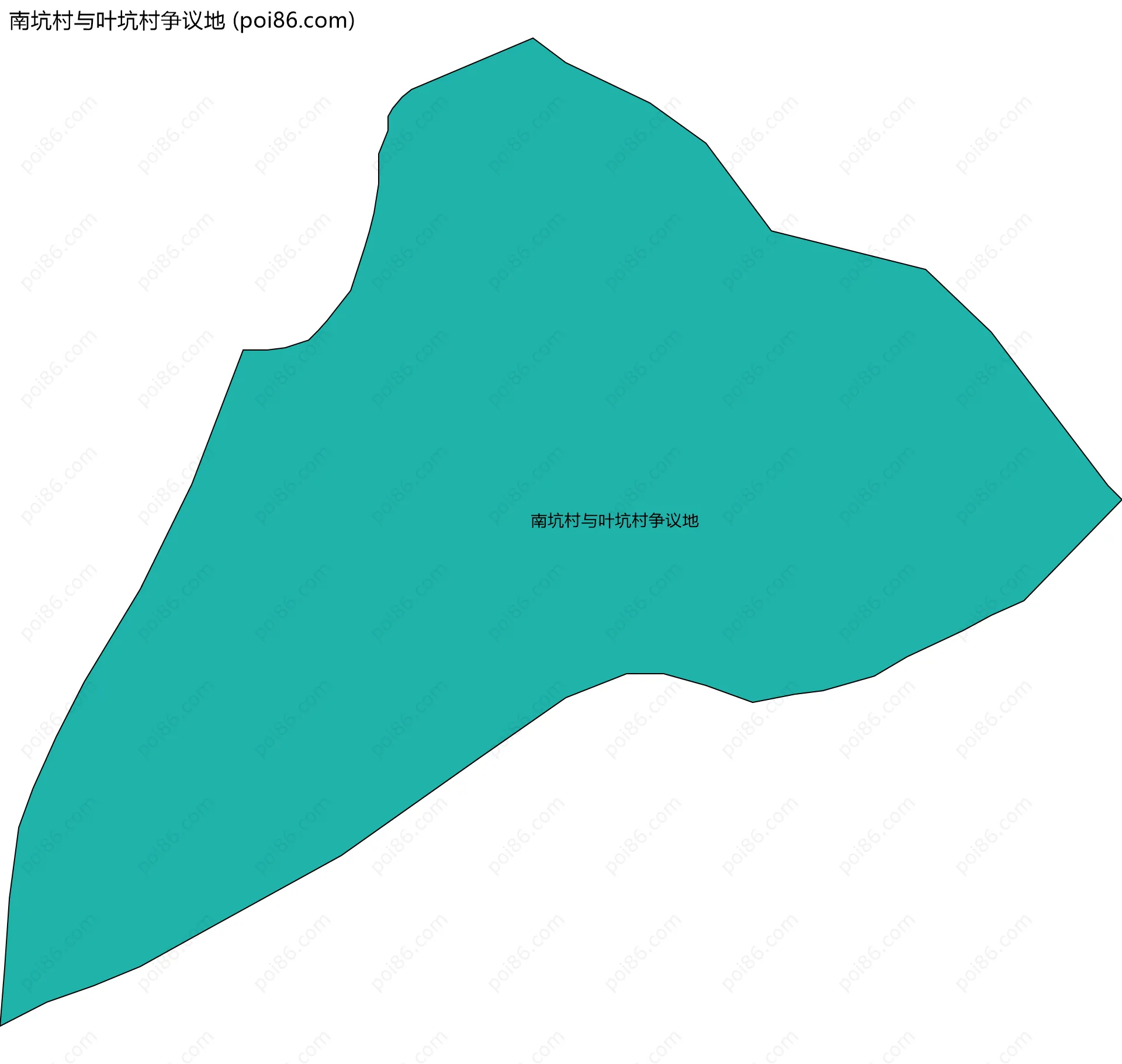 南坑村与叶坑村争议地边界地图