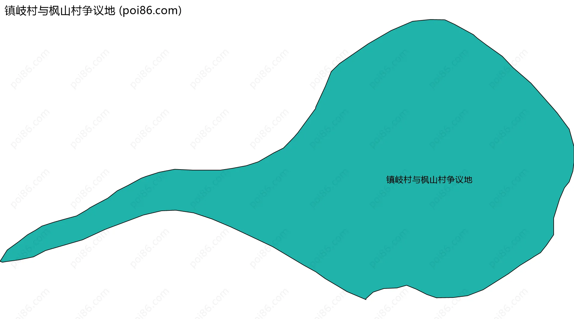 镇岐村与枫山村争议地边界地图