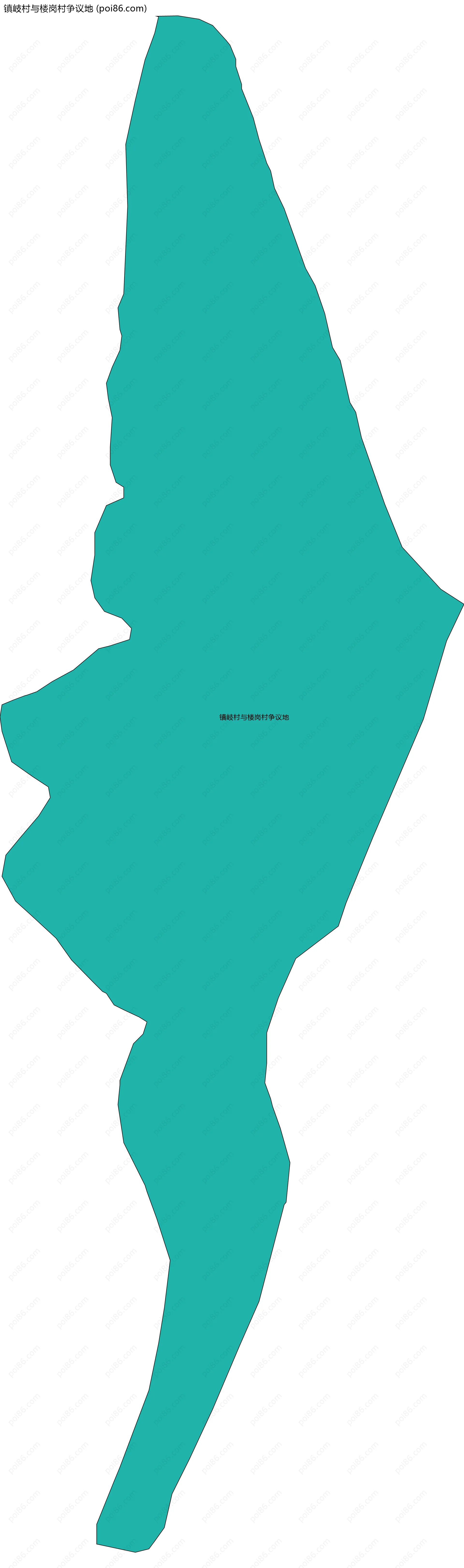 镇岐村与楼岗村争议地边界地图