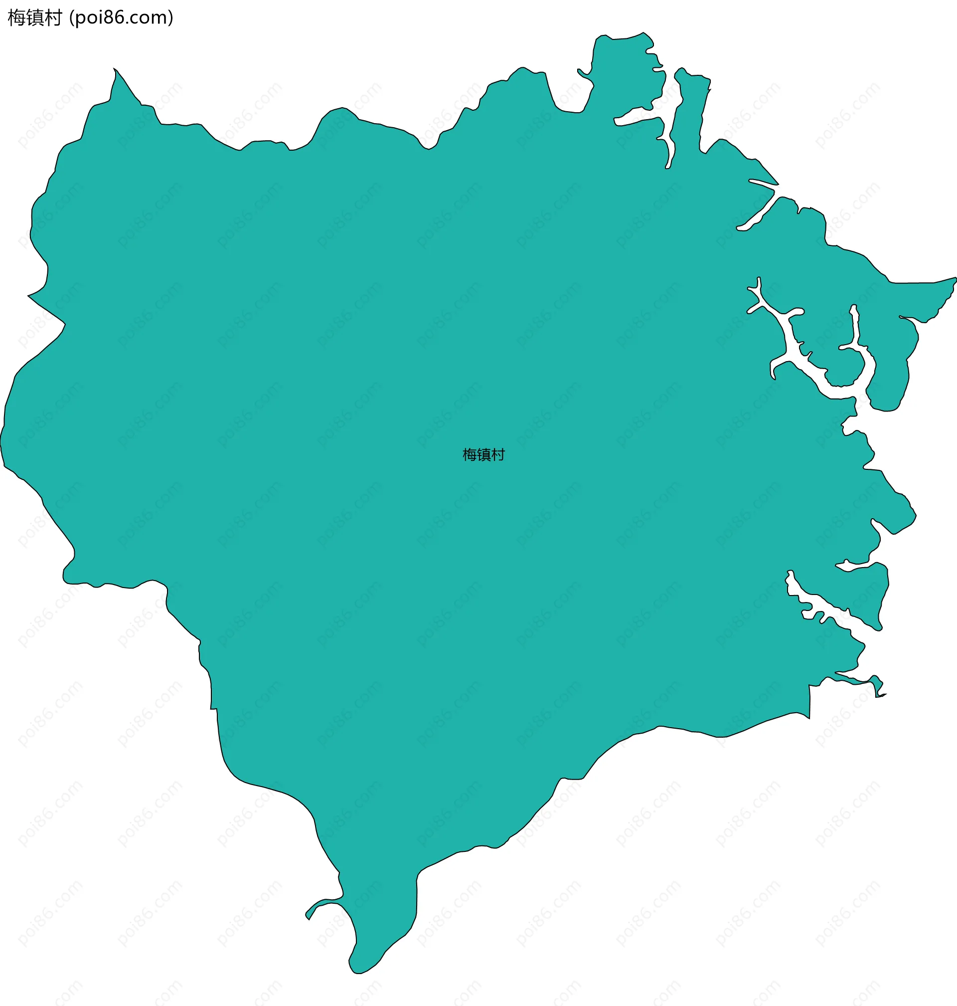 梅镇村边界地图