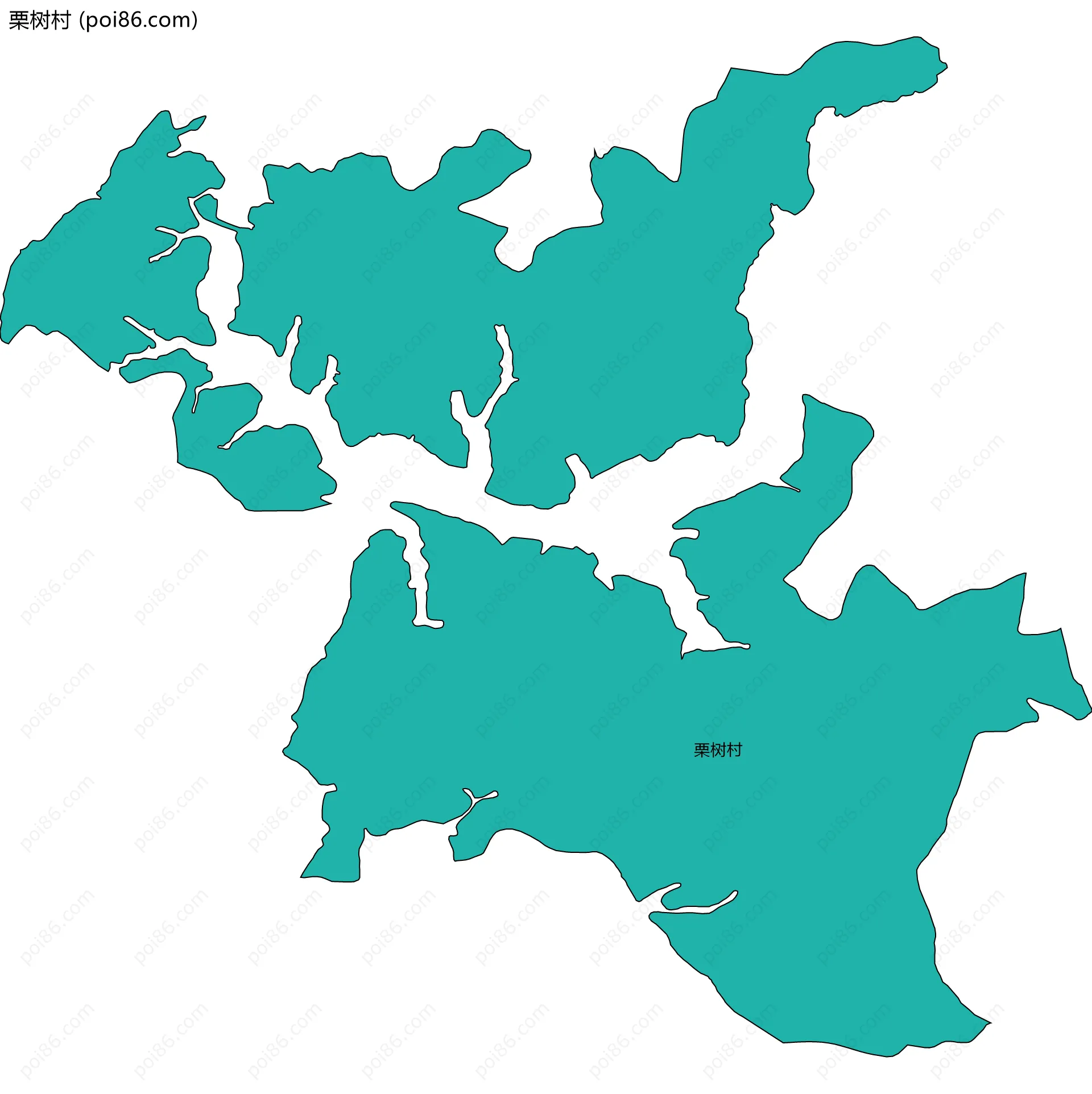 栗树村边界地图