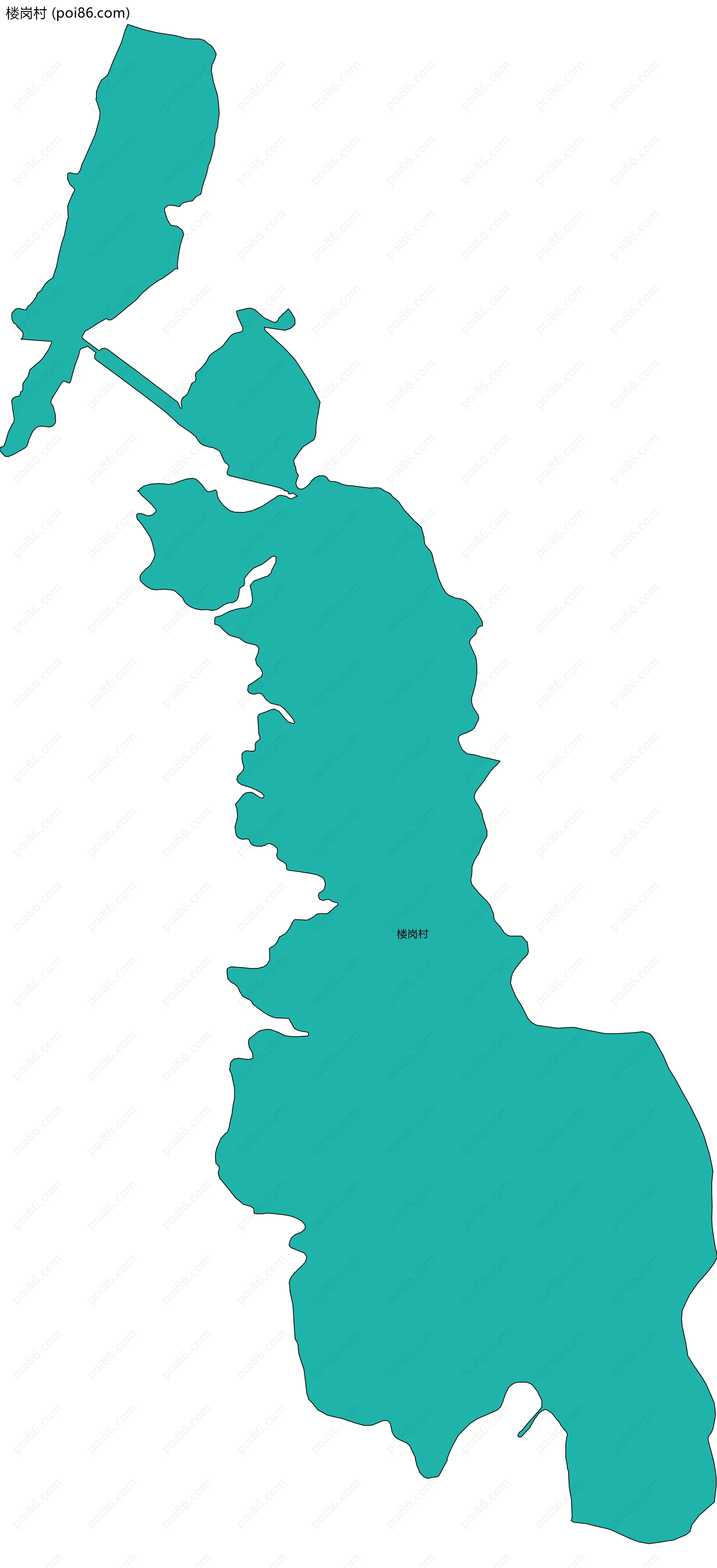 楼岗村边界地图